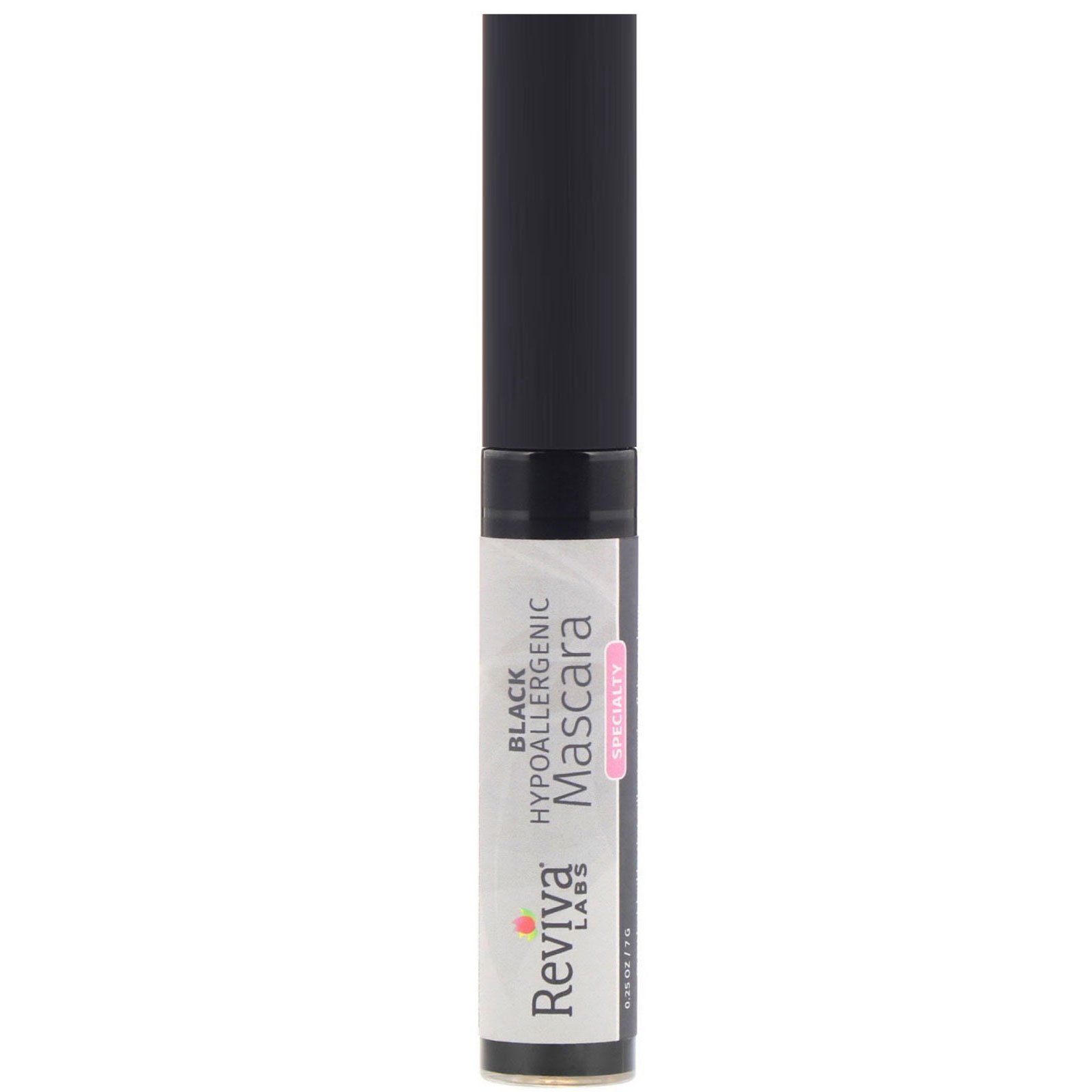 Reviva Labs, Hypoallergenic Mascara, Black, 0.25 oz (7 g) - Imagem 2