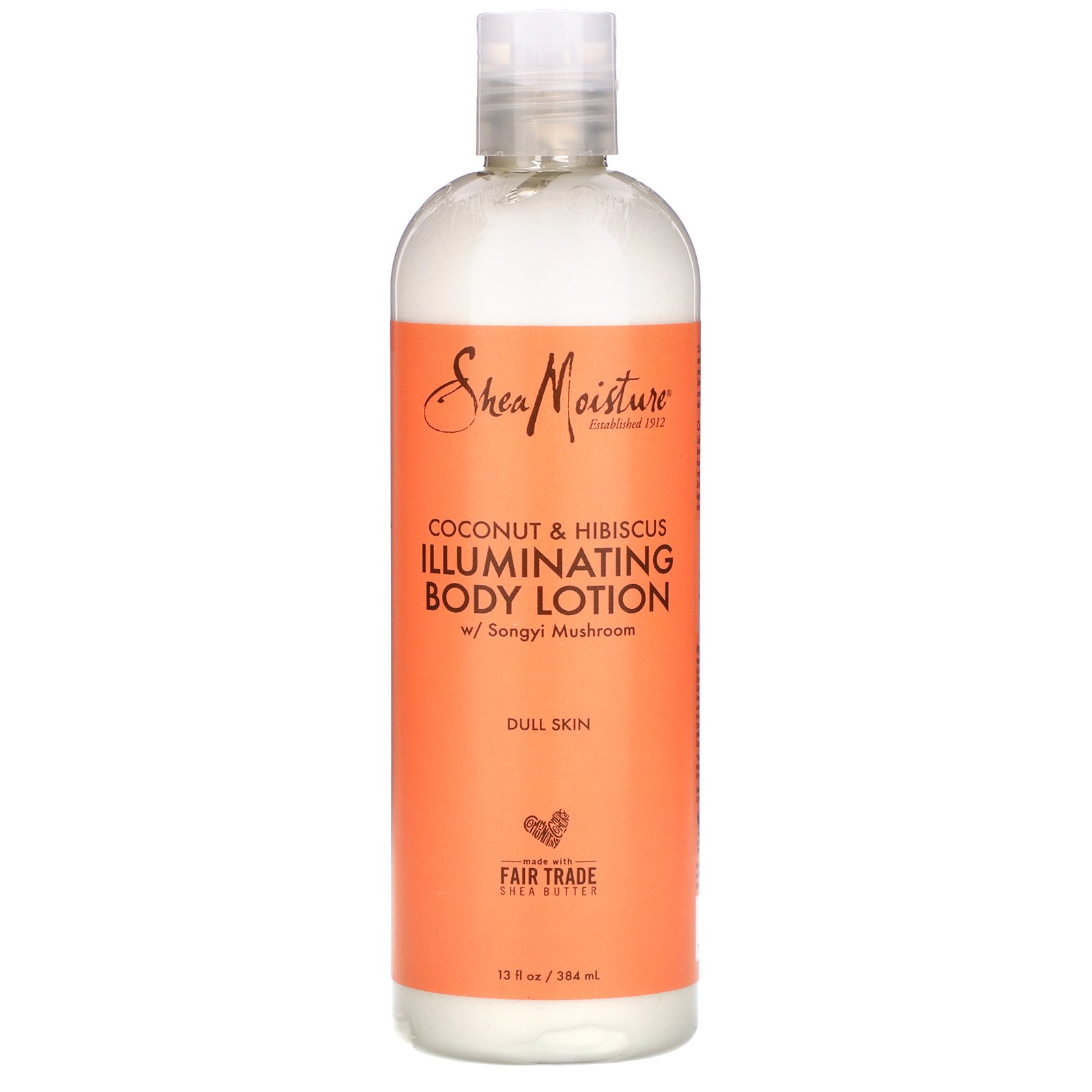 SheaMoisture, Illuminating Body Lotion, Coconut & Hibiscus with Songyi Mushroom, 13 fl oz (384 ml)