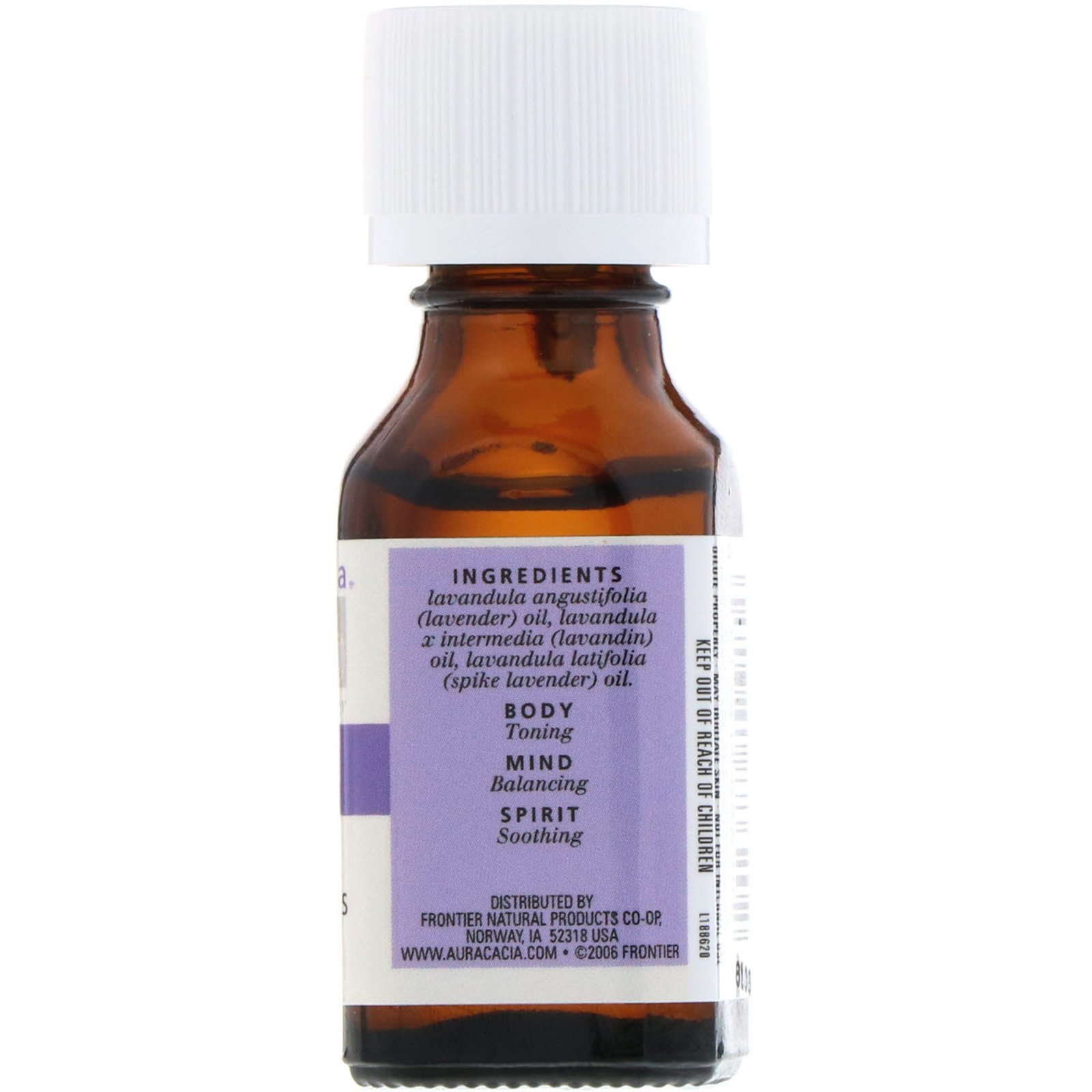 Aura Cacia, Óleos Essenciais 100% Puros, Lavanda da Colheita, .5 fl oz (15 ml) - Imagem 2