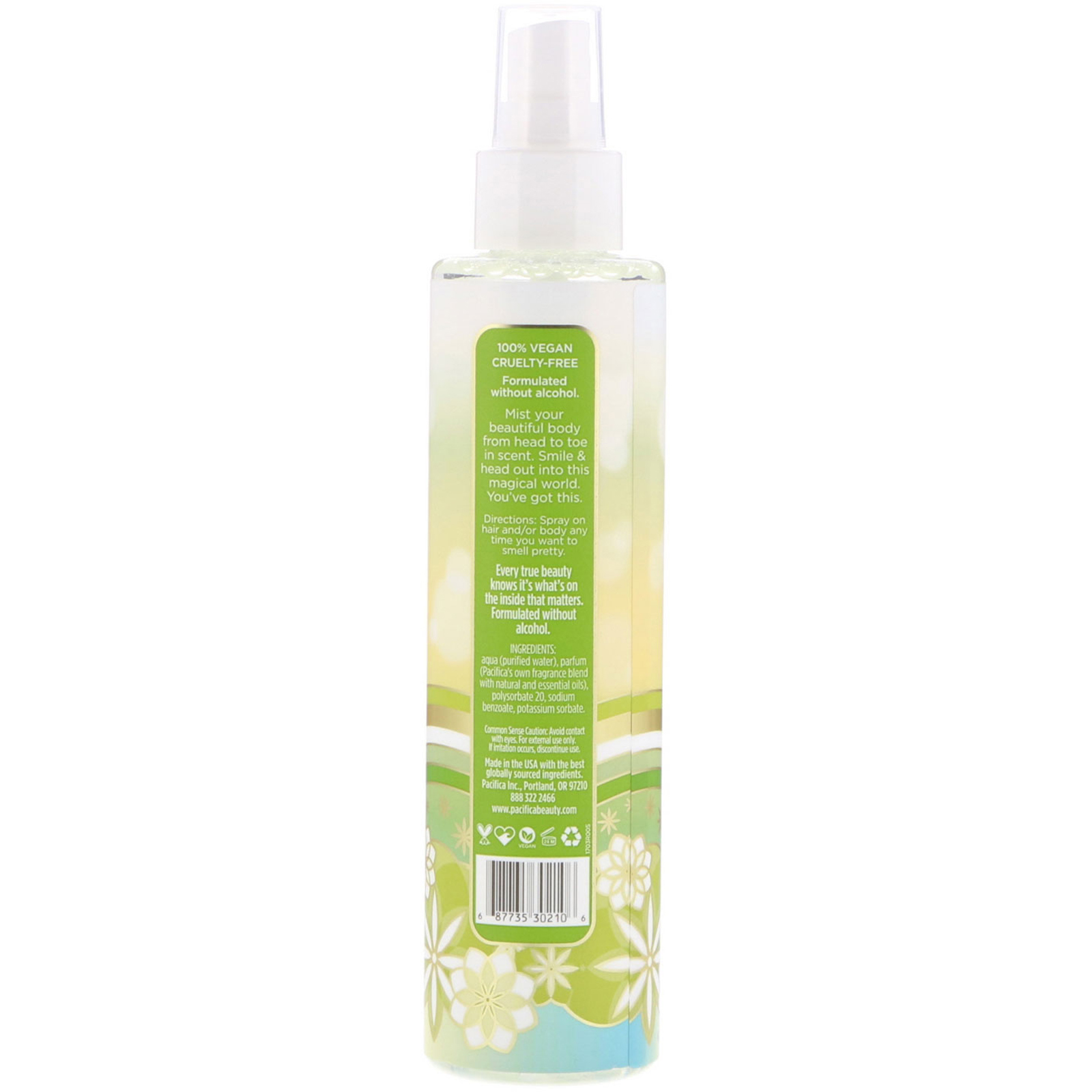 Pacifica, Tahitian Gardenia Perfumed Hair & Body Mist, 6 fl oz (177 ml) - Imagem 2