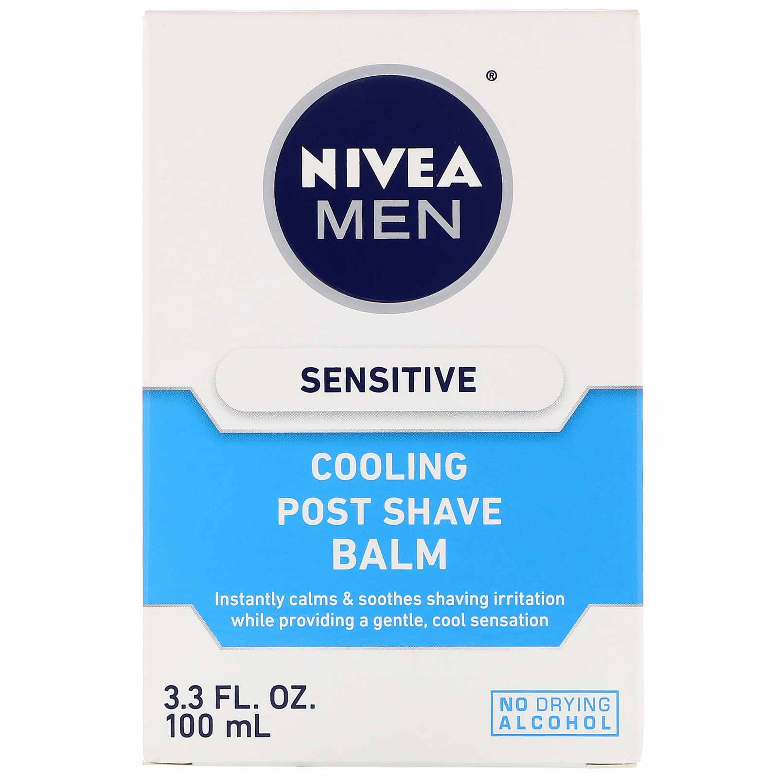 Nivea, Men, Sensitive, Bálsamo Refrescante Pós-Barba, 100 ml (3,3 fl oz) - Imagem 2