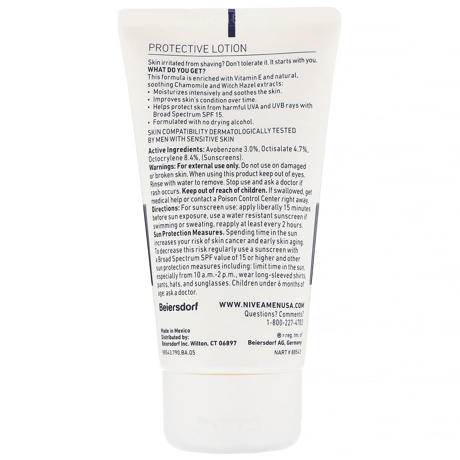 Nivea, Men, Sensitive, Loção Protetora, SPF 15, 75 ml (2,5 fl oz) - Imagem 2