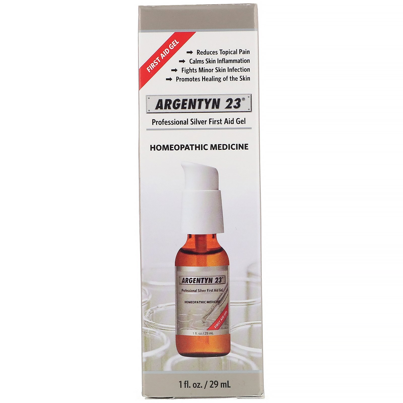 Sovereign Silver, Argentyn 23, Gel de Primeiros Socorros Professional Silver, 29 ml (1 fl oz)