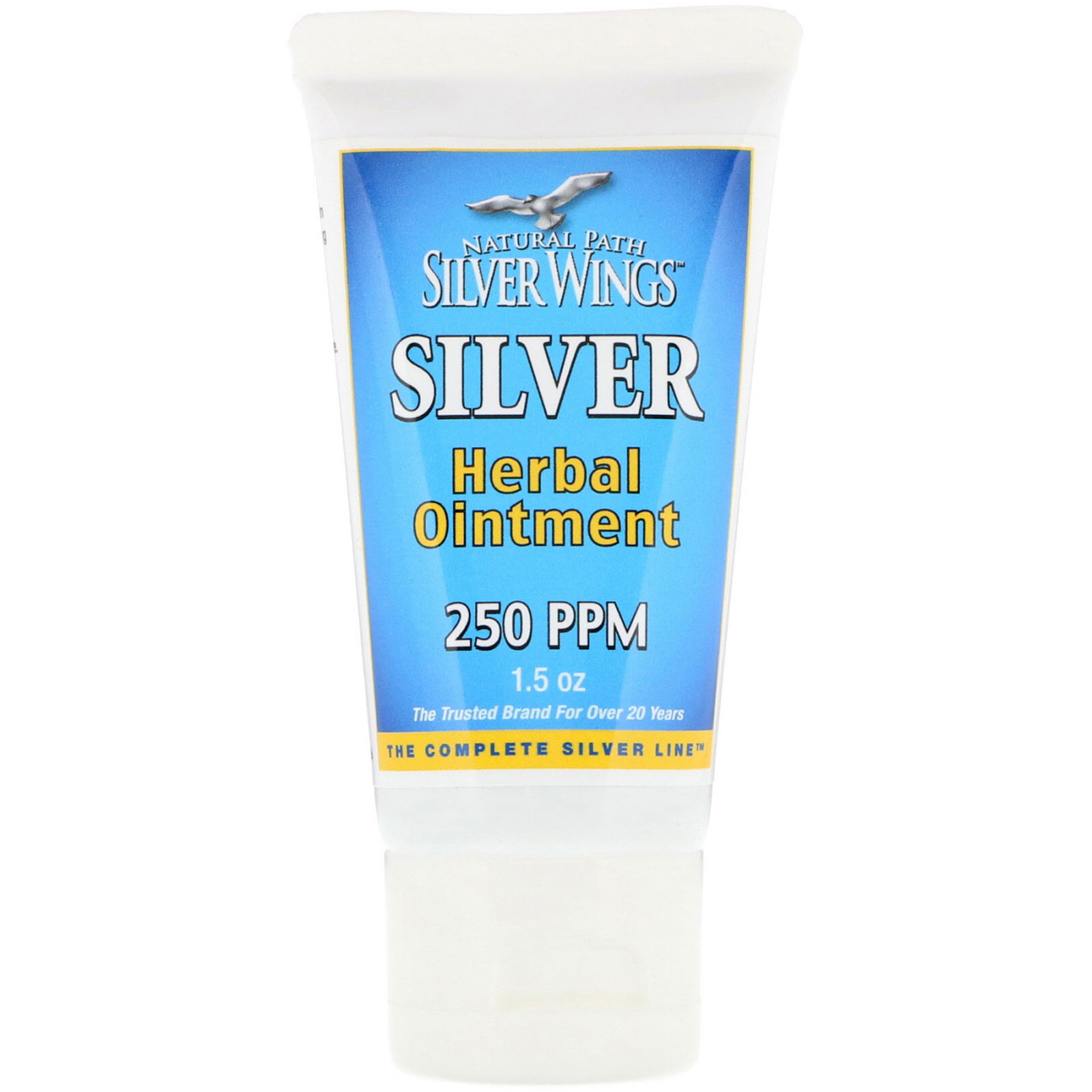 Natural Path Silver Wings, Silver, Pomada de Ervas, 250 PPM, 1.5 oz