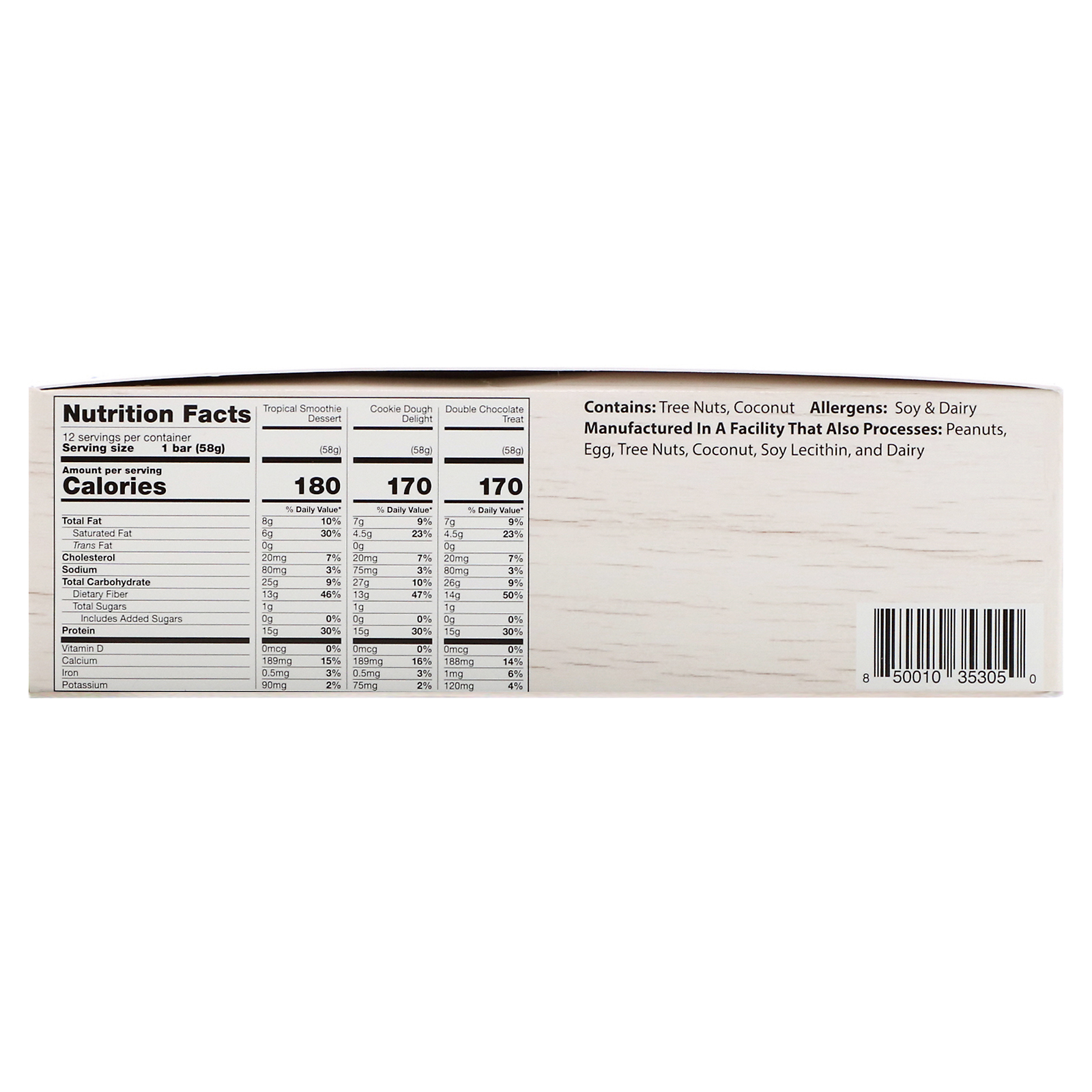 Dr. Murray's, Superfoods Protein Bars, Whey Protein Combo Pack, 12 Bars, 2.05 oz (58 g) Each - Imagem 4