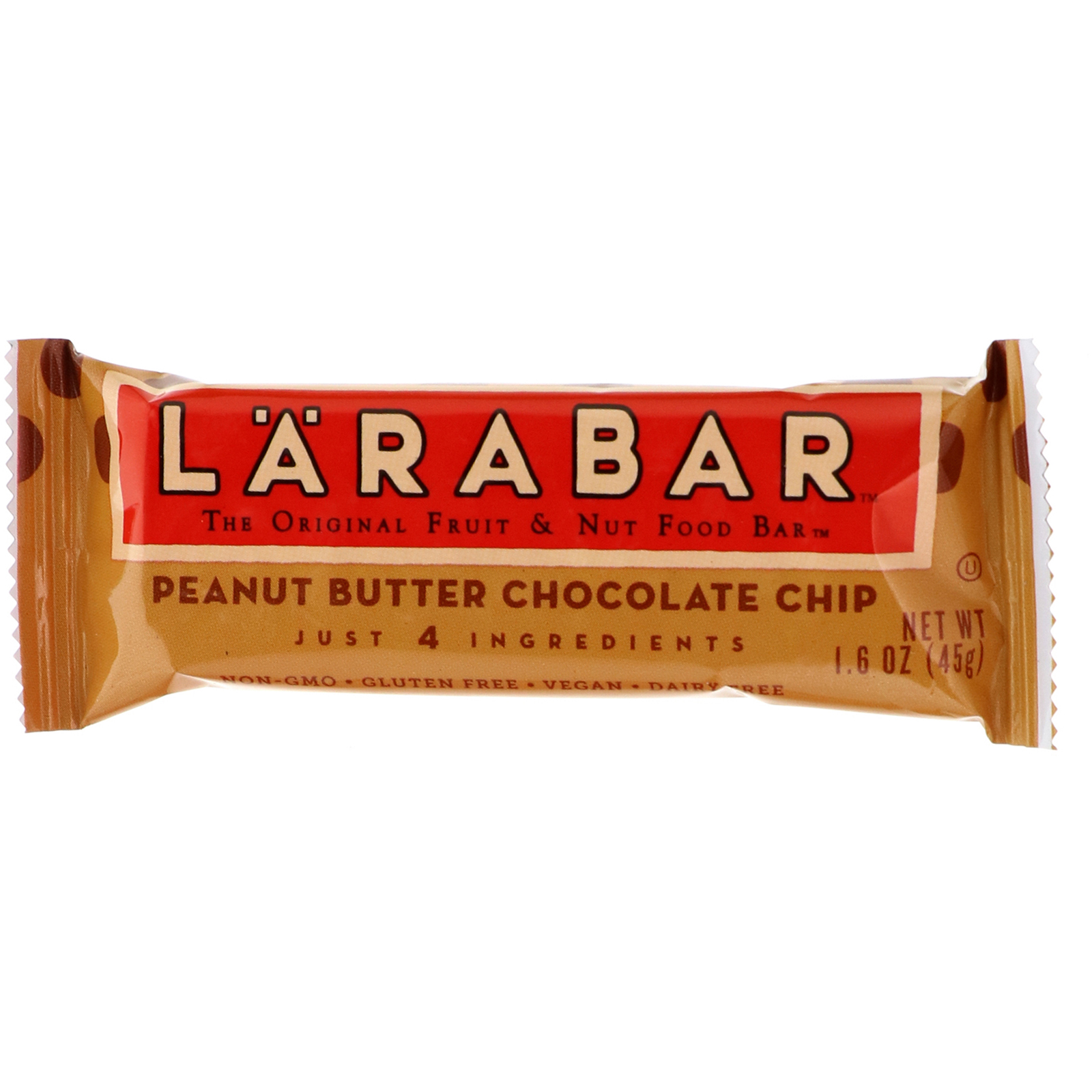 Larabar, The Original Fruit & Nut Food Bar, Peanut Butter Chocolate Chip, 16 Bars, 1.6 oz (45 g) Each - Imagem 4