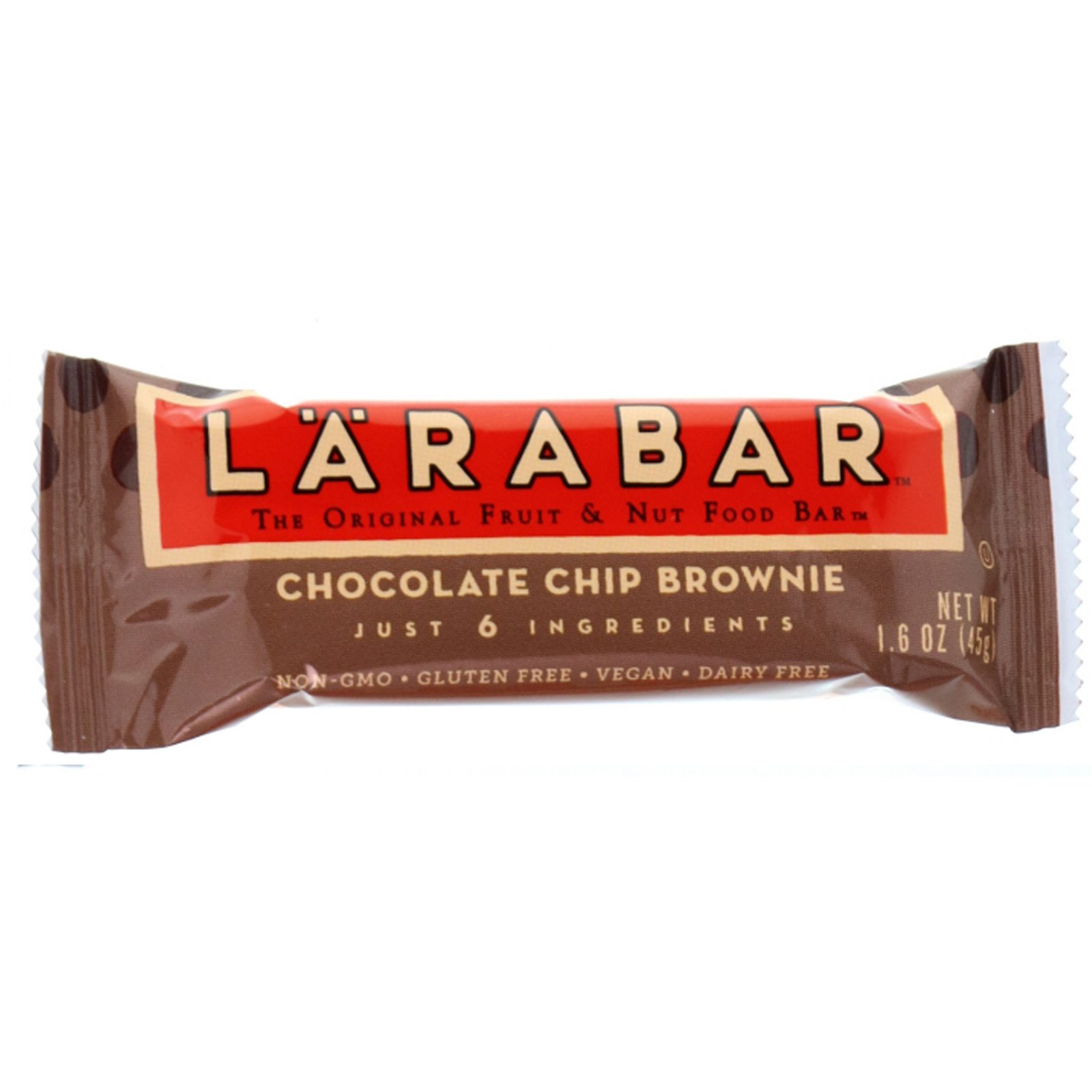 Larabar, The Original Fruit & Nut Food Bar, Chocolate Chip Brownie, 16 Bars, 1.6 oz (45 g) Each - Imagem 4