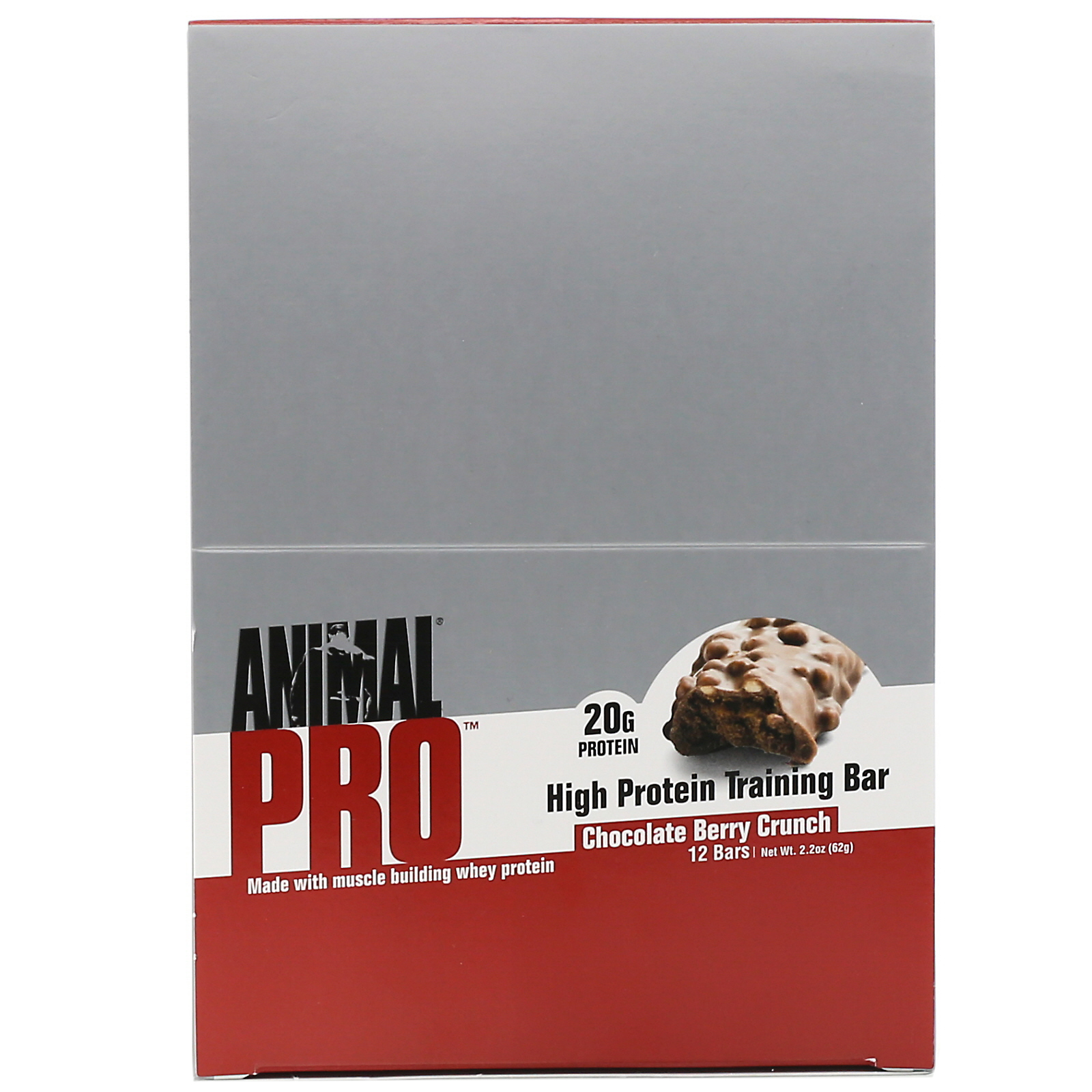 Universal Nutrition, Animal Pro, High Protein Training Bar, Chocolate Berry Crunch, 12 Bars, 2.2 oz (62 g) - Imagem 2