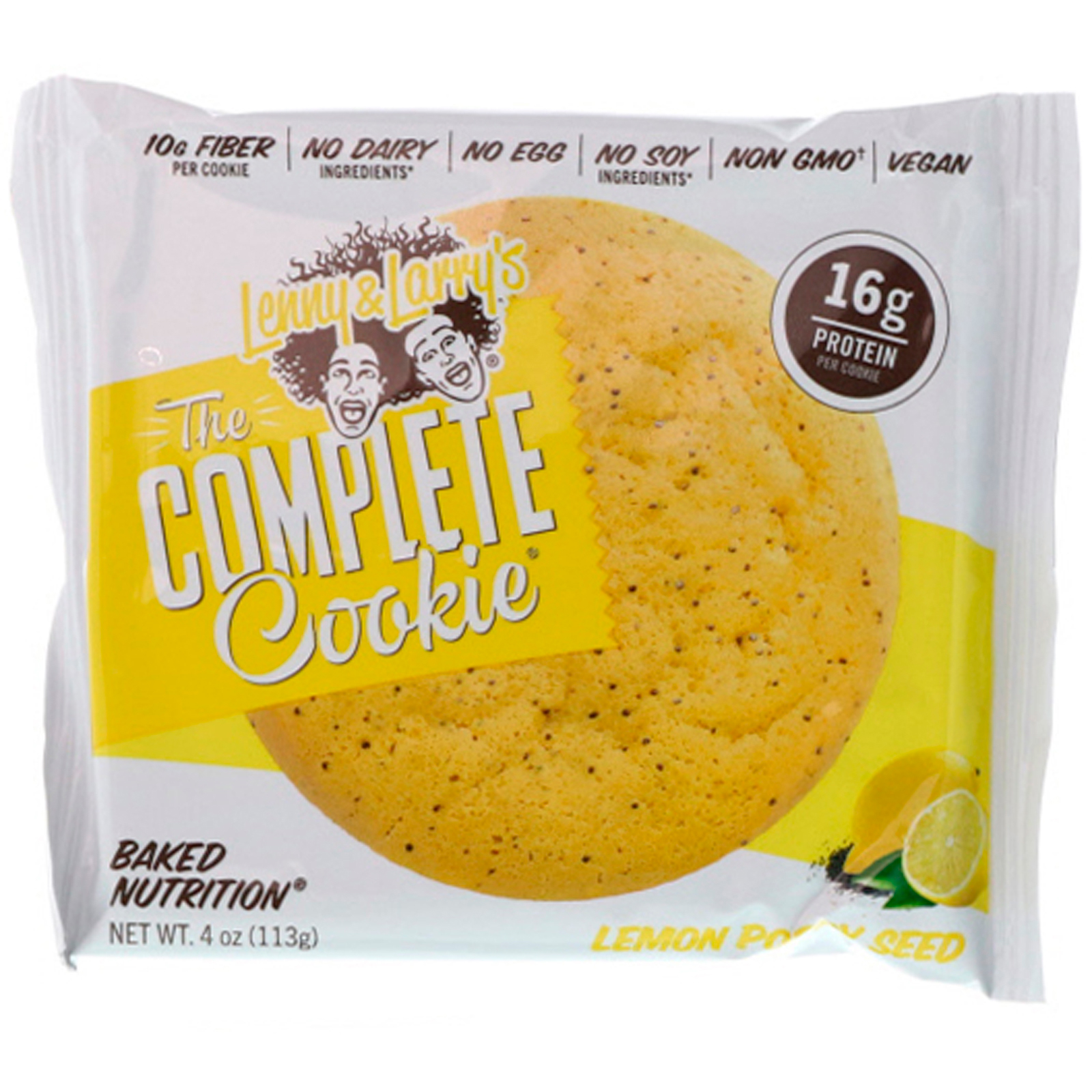 Lenny & Larry's, The COMPLETE Cookie, Lemon Poppy Seed, 12 Cookies, 4 oz (113 g) Each - Imagem 4