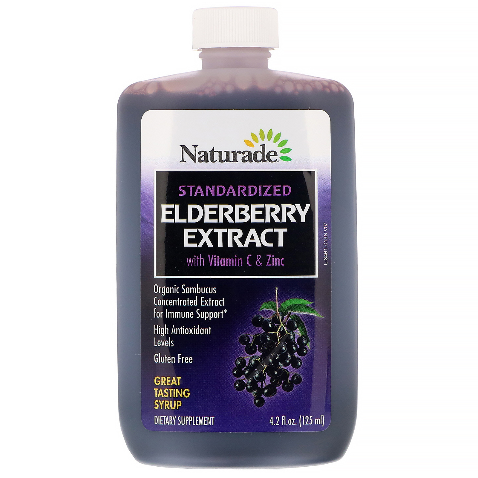 Naturade, Xarope de Extrato de Sabugueiro Padronizado com Vitamina C e Zinco, 4,2 fl oz (125 ml) - Imagem 3