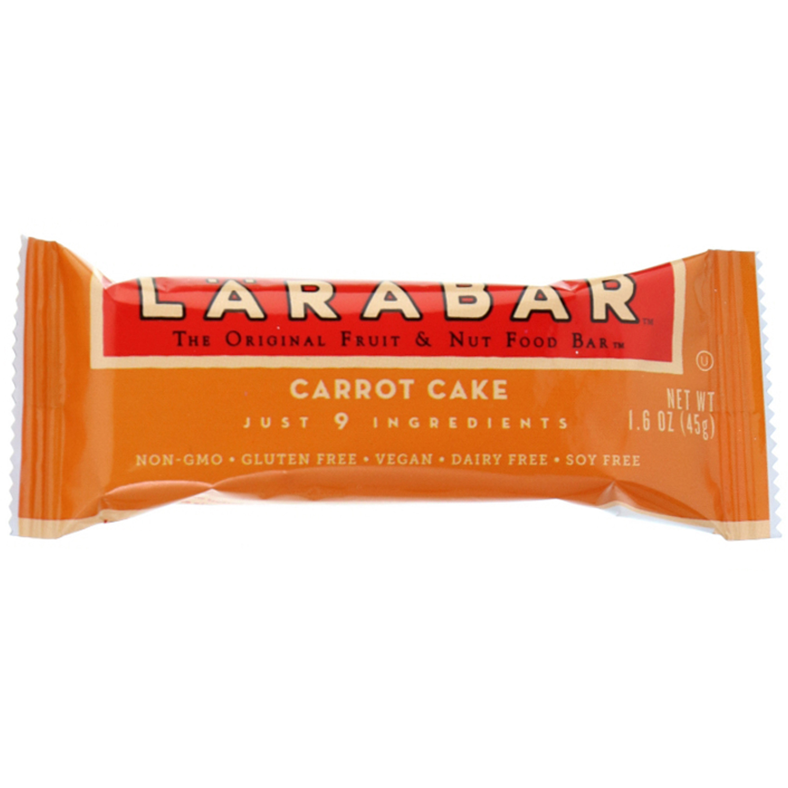Larabar, The Original Fruit & Nut Food Bar, Carrot Cake, 16 Bars, 1.6 oz (45 g) Each - Imagem 4