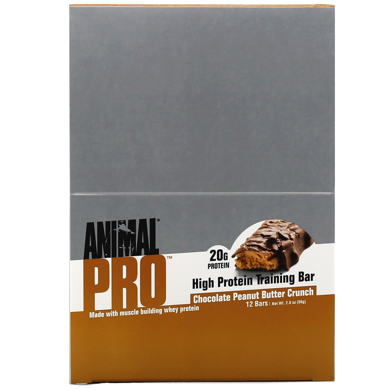 Universal Nutrition, Animal Pro, High Protein Training Bar, Chocolate Peanut Butter Crunch, 12 Bars, 2.0 oz (56 g) - Imagem 2