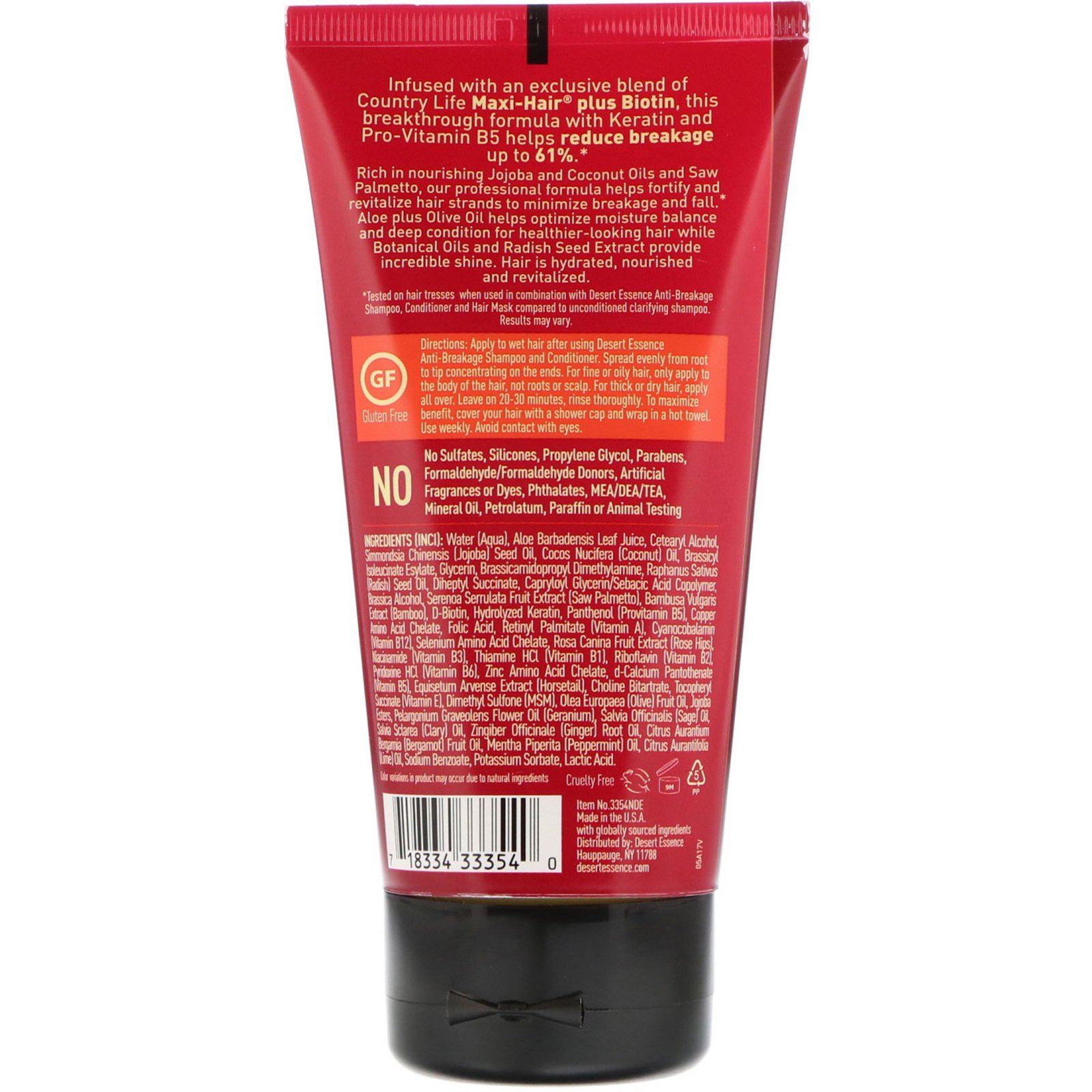 Desert Essence, Máscara Capilar Antiquebra, 150,8 ml (5,1 fl oz) - Imagem 2