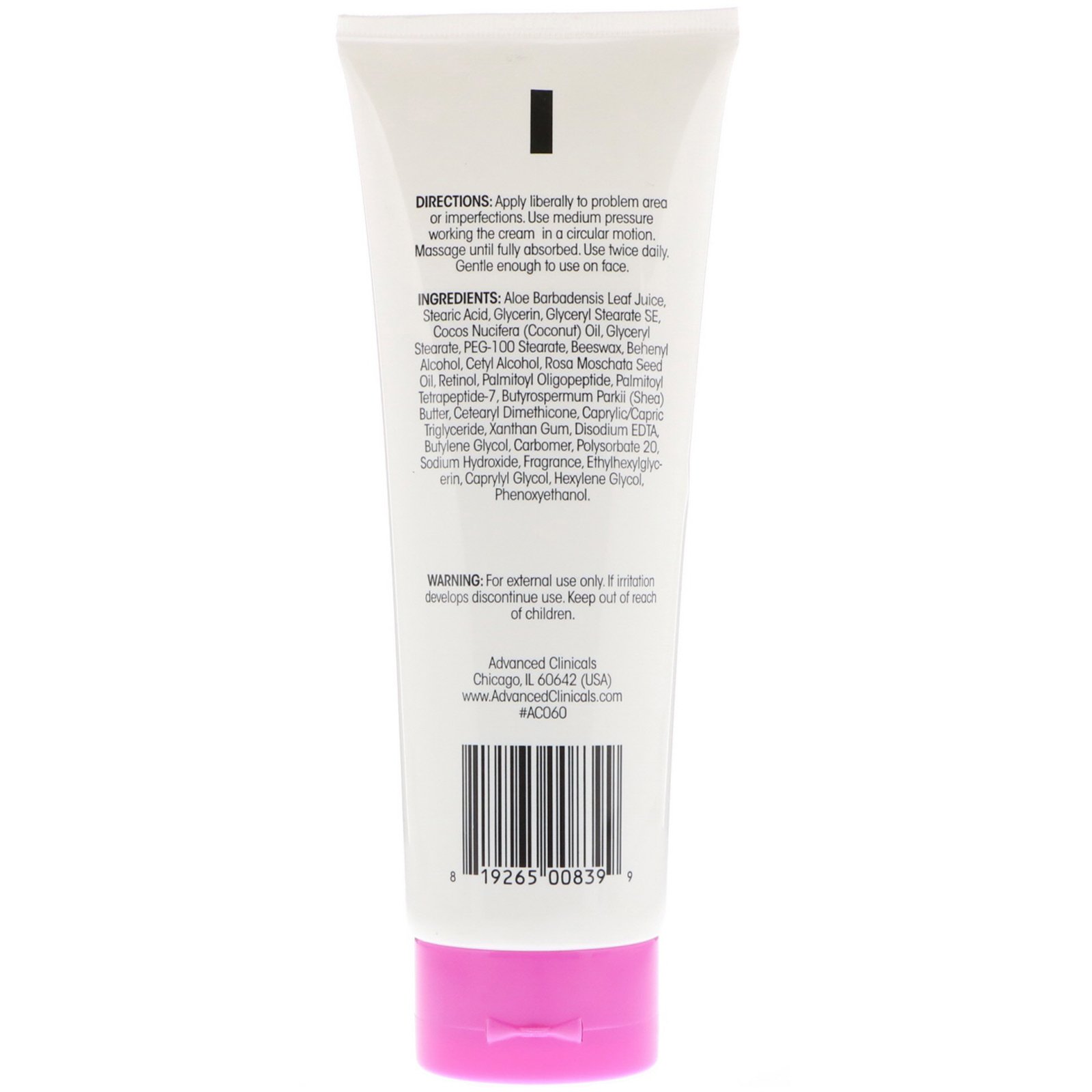 Advanced Clinicals, Creme Terapêutico Antirrugas, 8 fl oz (237 ml) - Imagem 2