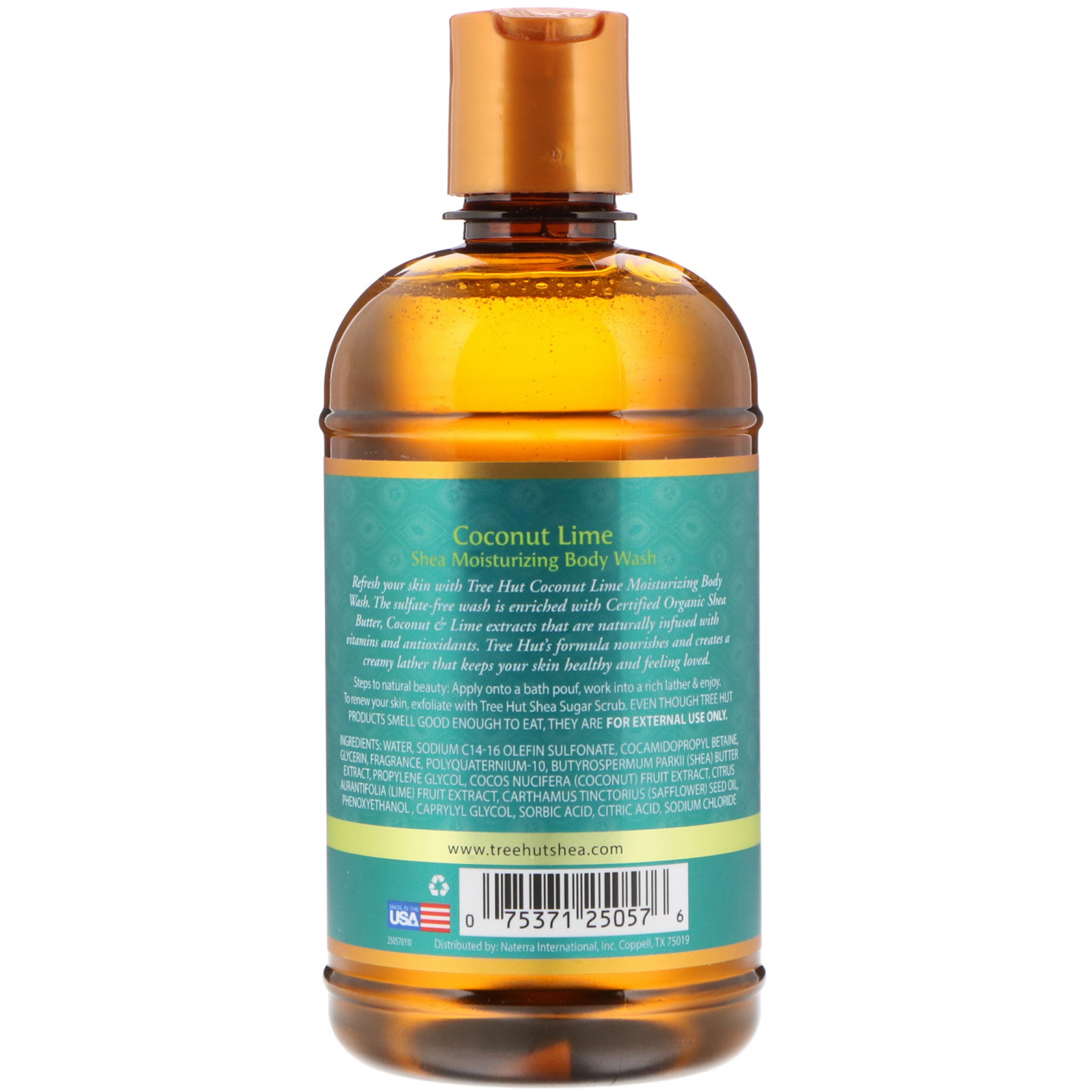Tree Hut, Sabonete Líquido Hidratante Corporal de Manteiga de Karité, Lima e Coco, 17 fl oz (502 g) - Imagem 2