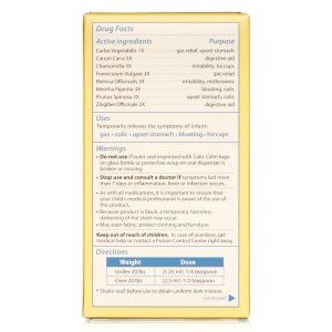 Colic Calm Homeopathic Gripe Water, Relief of Gas, Colic and Upset Stomach 2 FL.OZ. (59ml) - Imagem 2