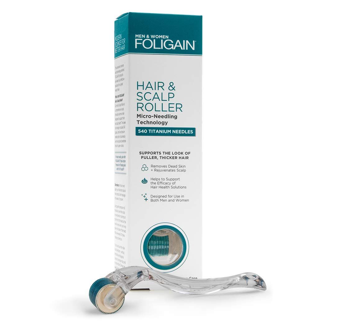 FOLIGAIN® Hair & Scalp Roller with 540 Titanium Needles