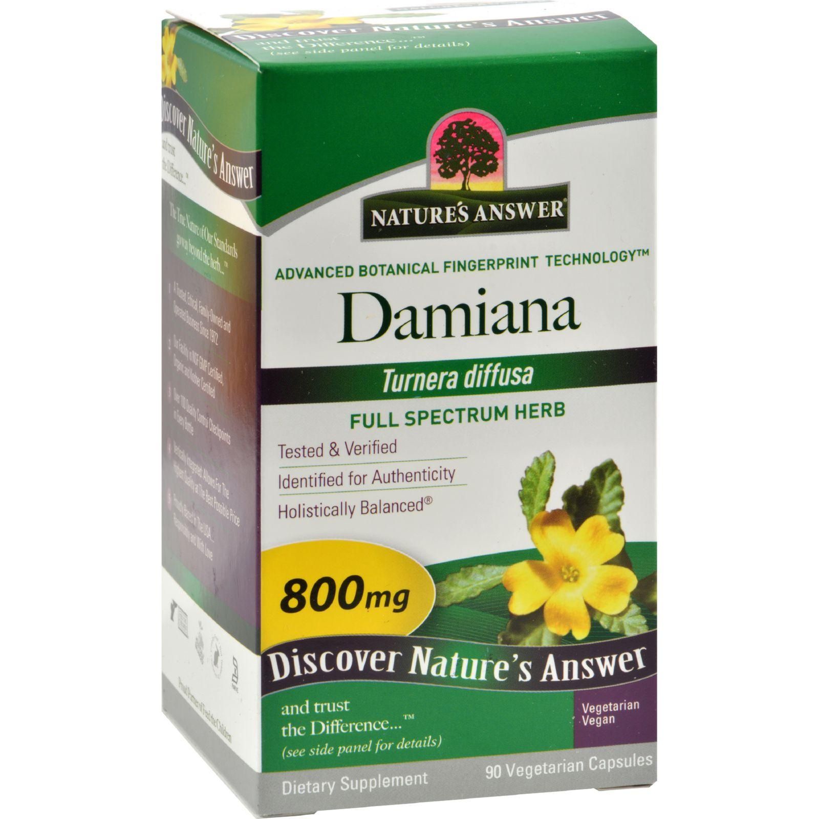 Nature's Answer - Damiana Leaf - 90 Vegetarian Capsules