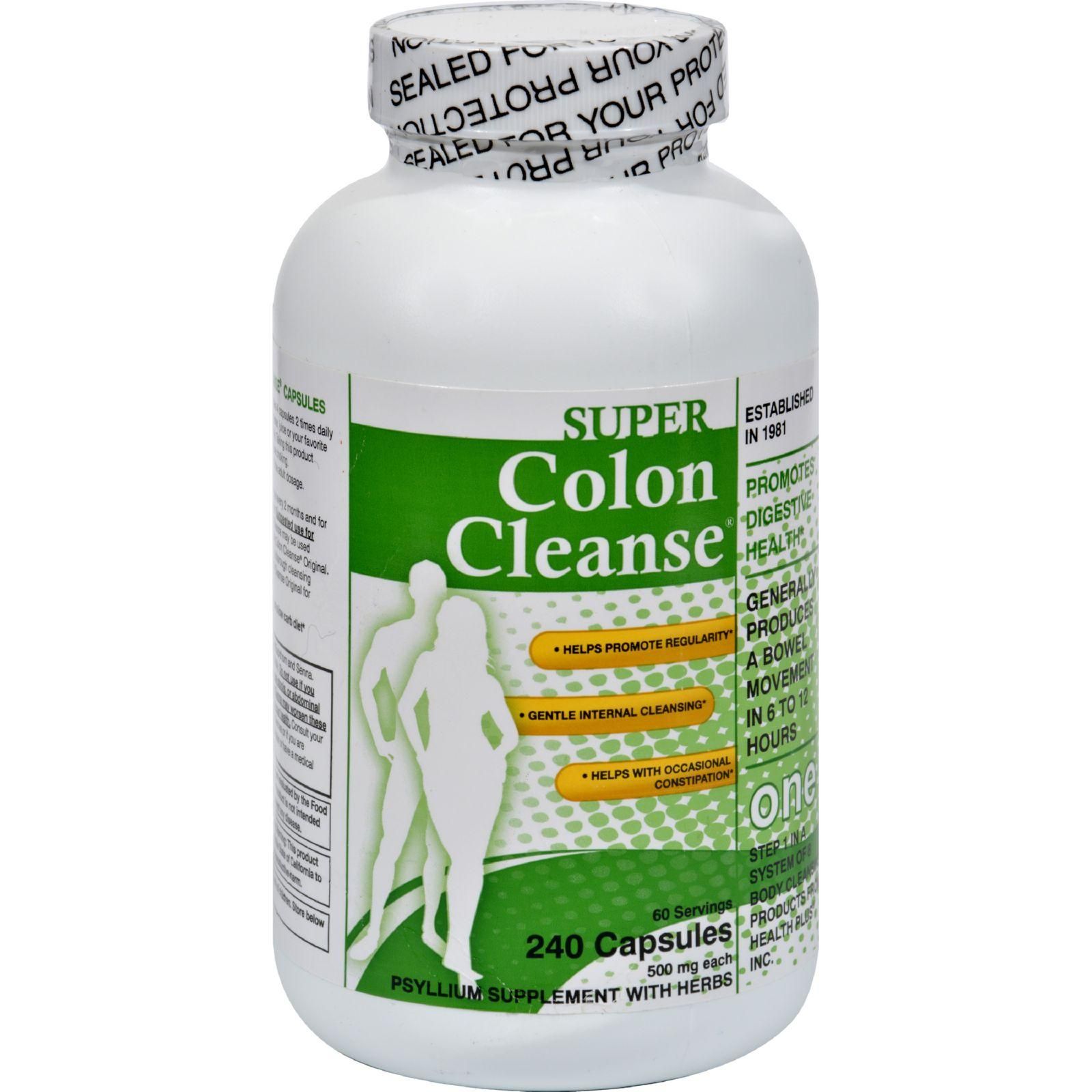 Health Plus - Super Colon Cleanse - 500 Mg - 240 Capsules