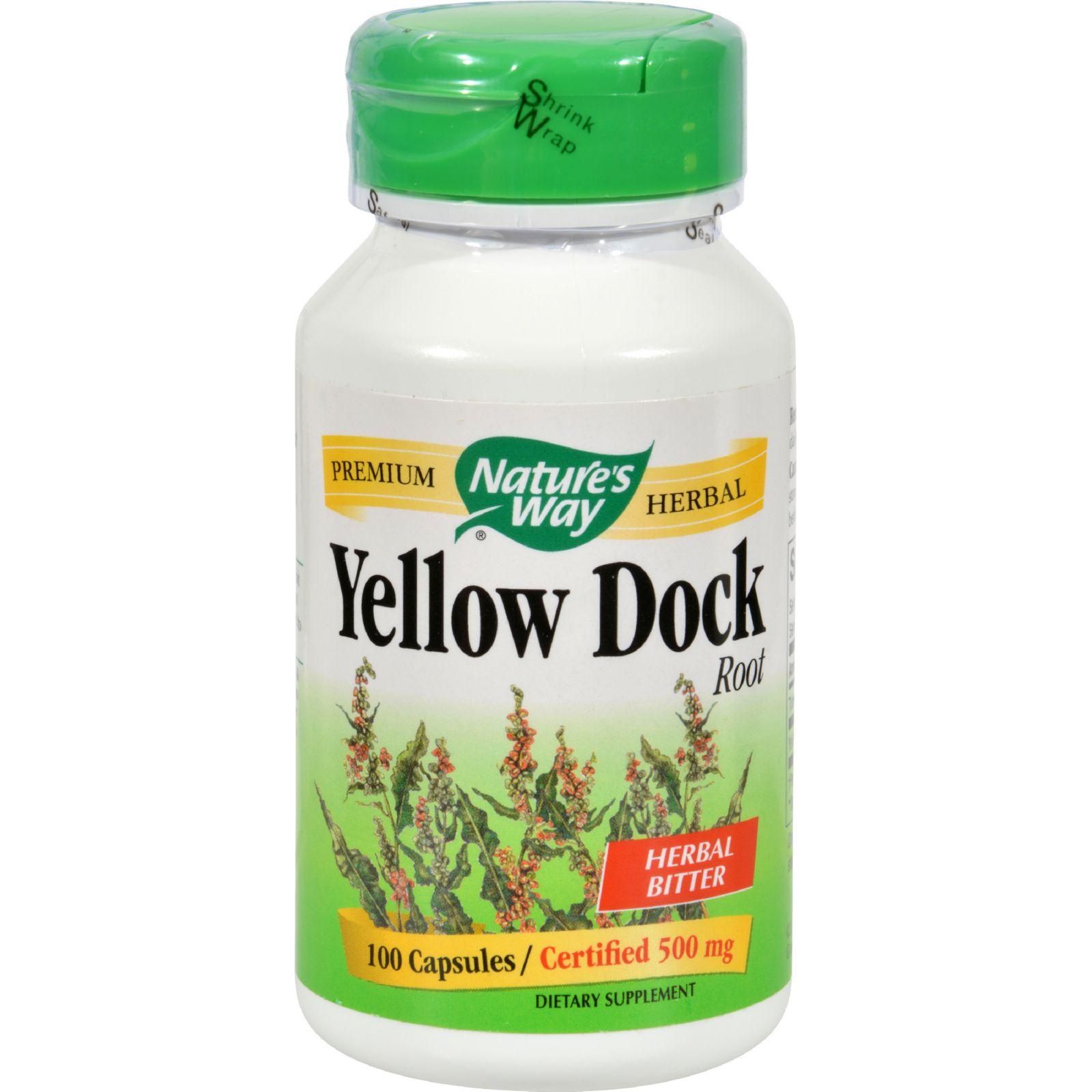 Nature's Way - Yellow Dock Root - 500 Mg - 100 Capsules