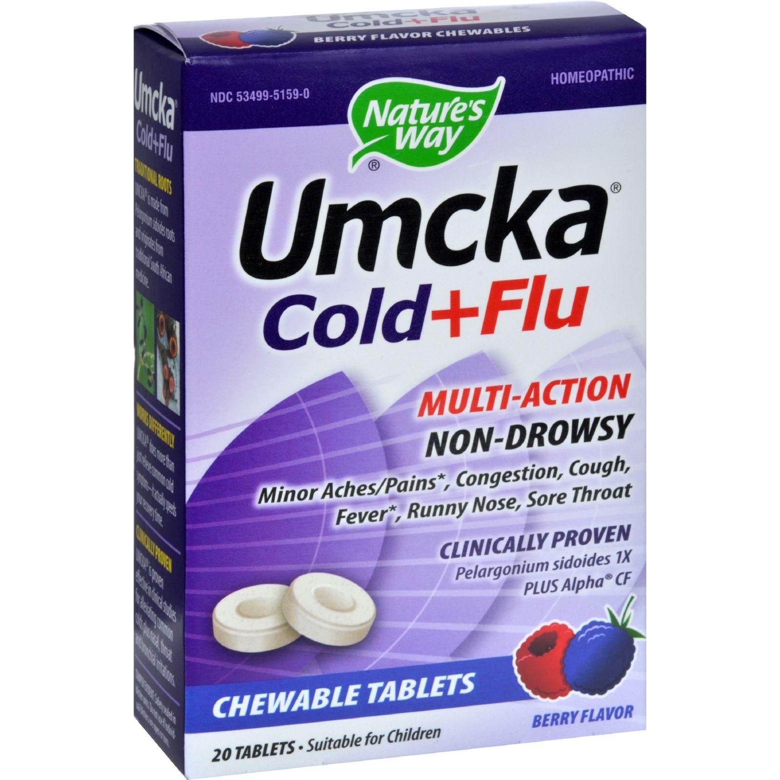 Nature's Way - Umcka Cold Plus Flu Berry - 20 Chewables