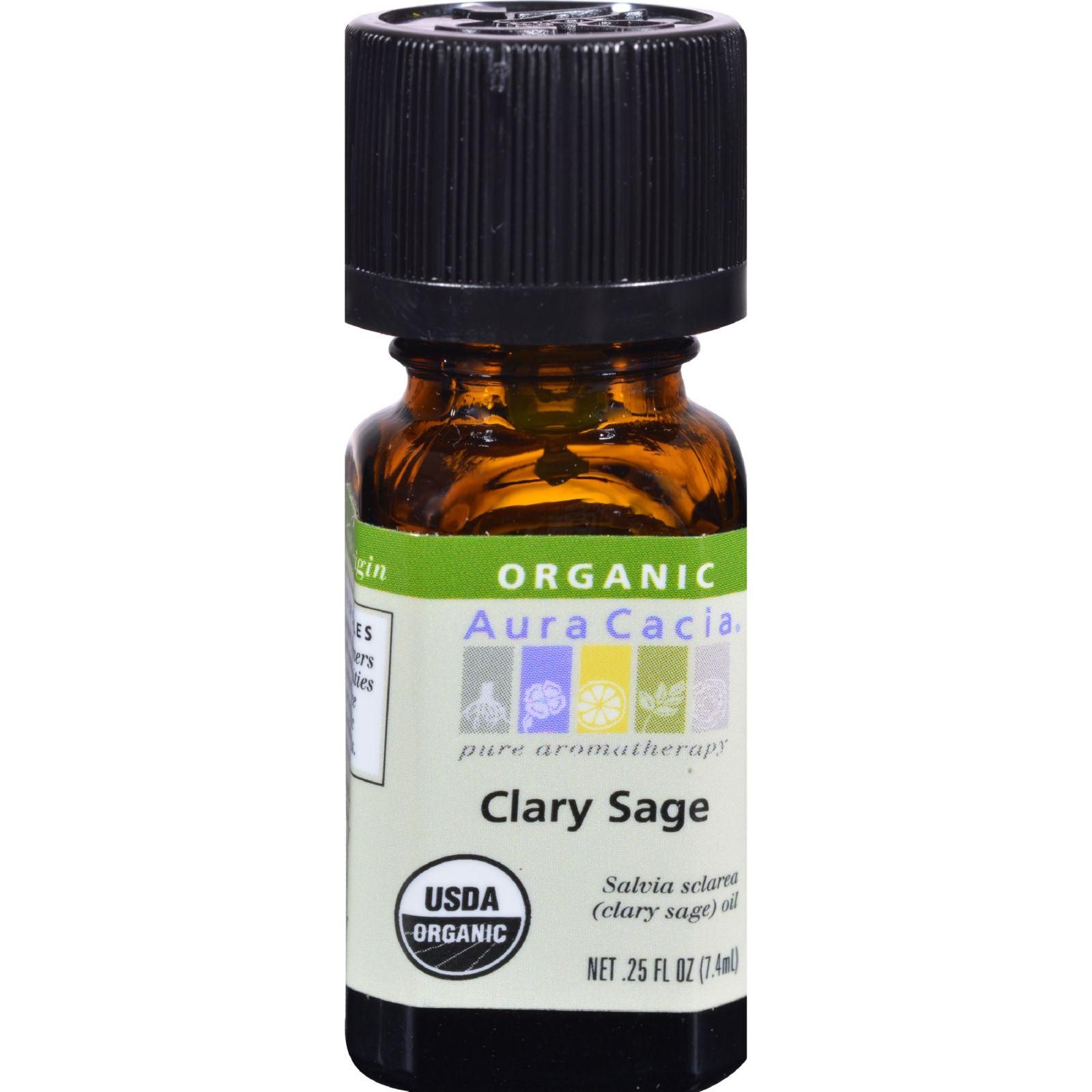 Aura Cacia - Organic Essential Oil - Clary Sage - .25 Oz
