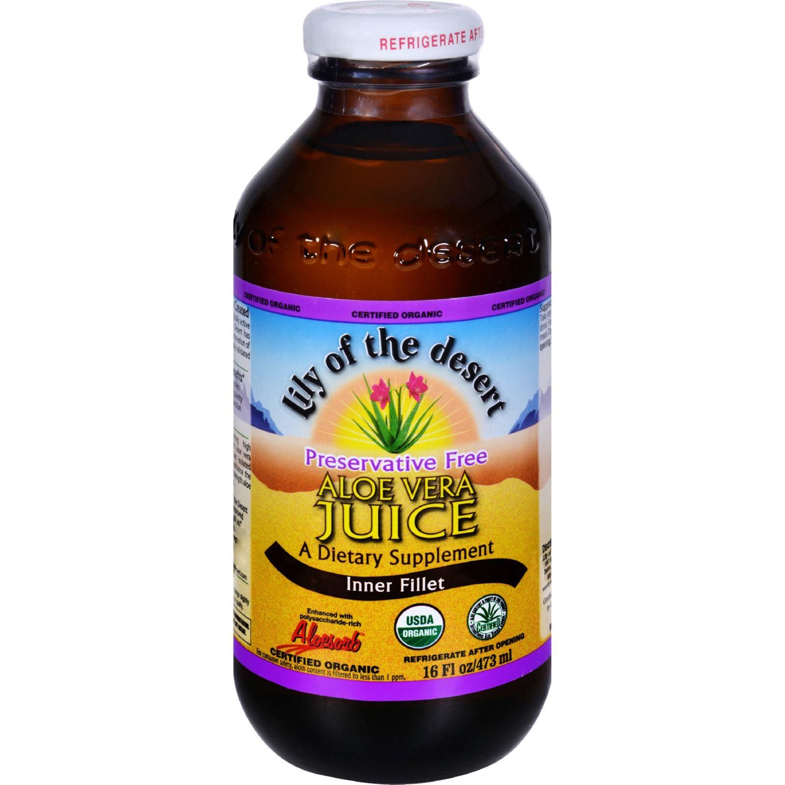 Lily Of The Desert - Organic Aloe Vera Juice Inner Fillet - 16 Fl Oz