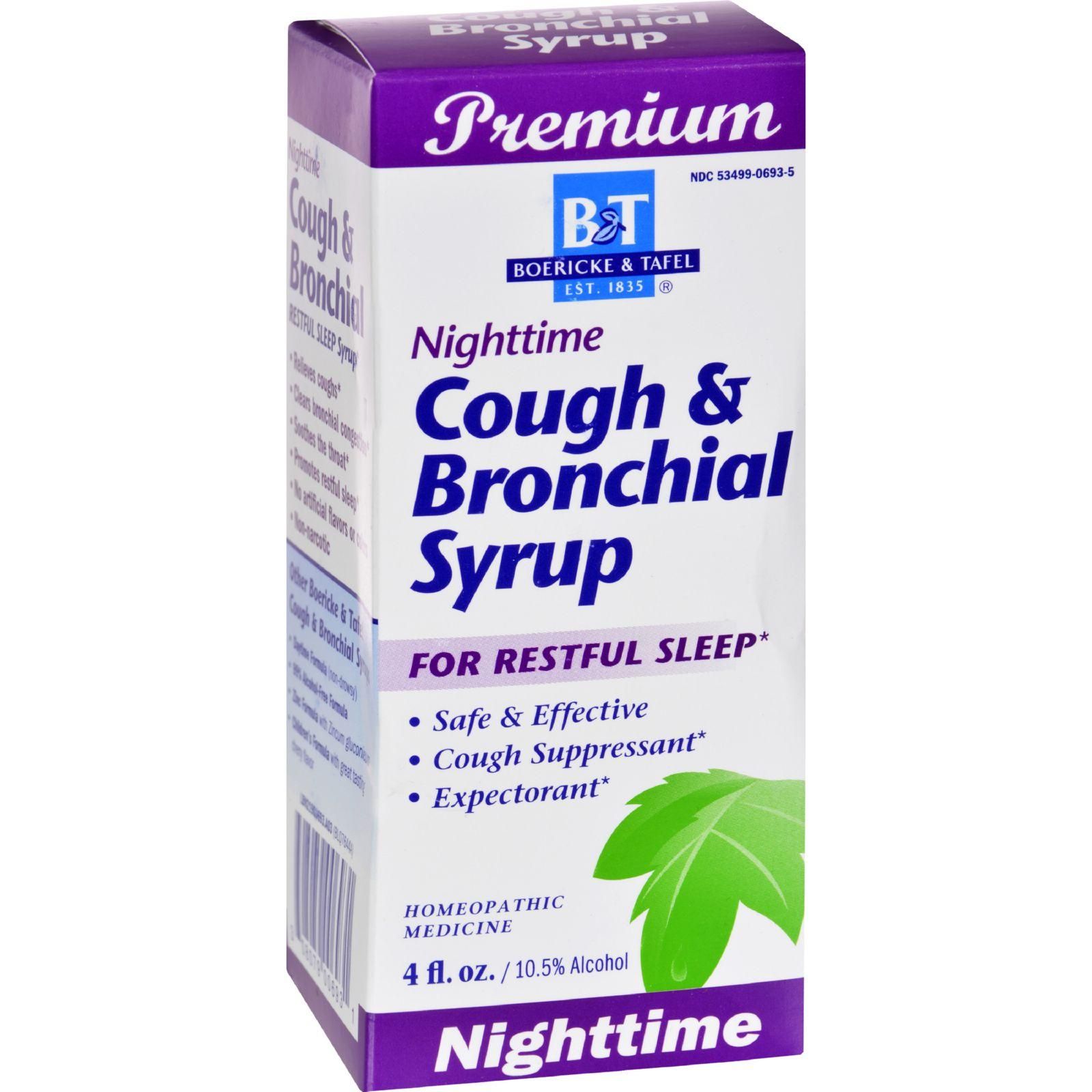 Boericke And Tafel - Cough And Bronchial Syrup Nighttime - 4 Fl Oz