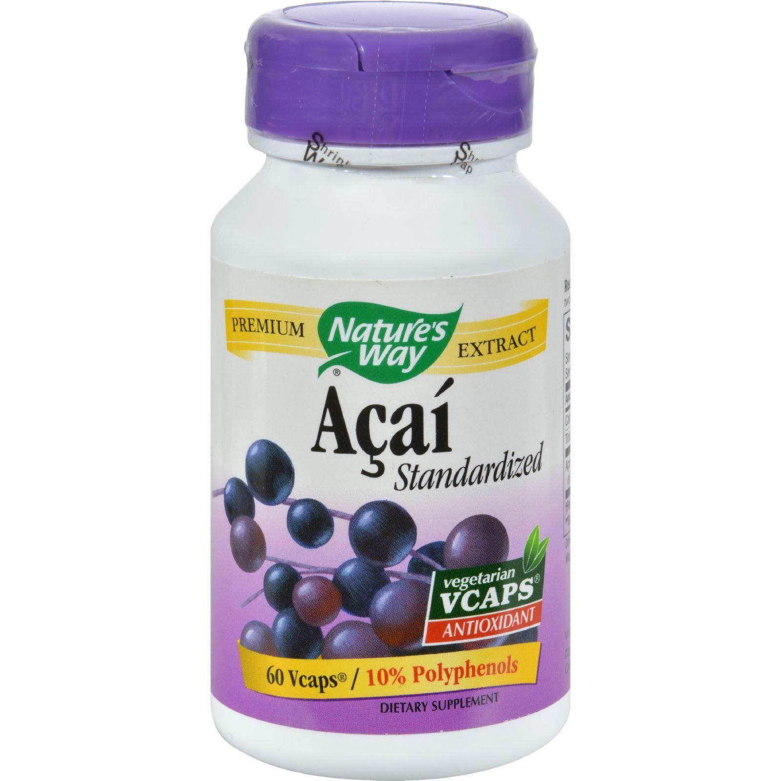 Nature's Way - Standardized Acai - 60 Vegetarian Capsules