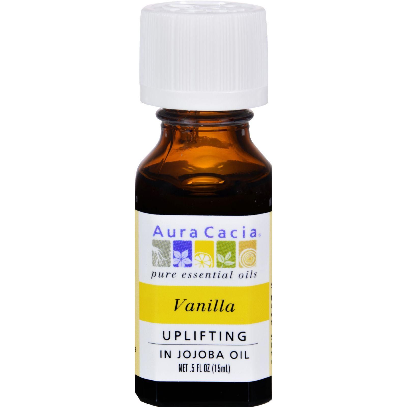 Aura Cacia - Vanilla In Jojoba Oil - 0.5 Fl Oz