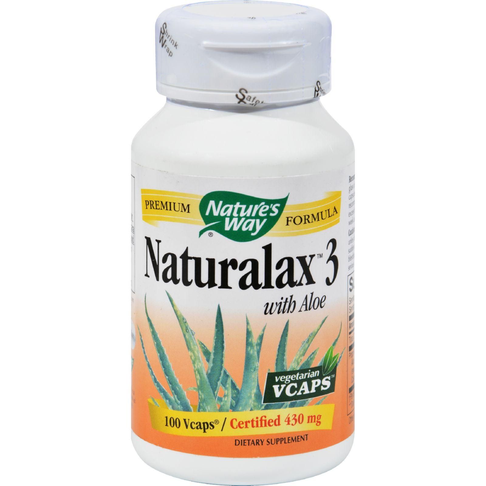 Nature's Way - Naturalax 3 With Aloe - 100 Vegetarian Capsules