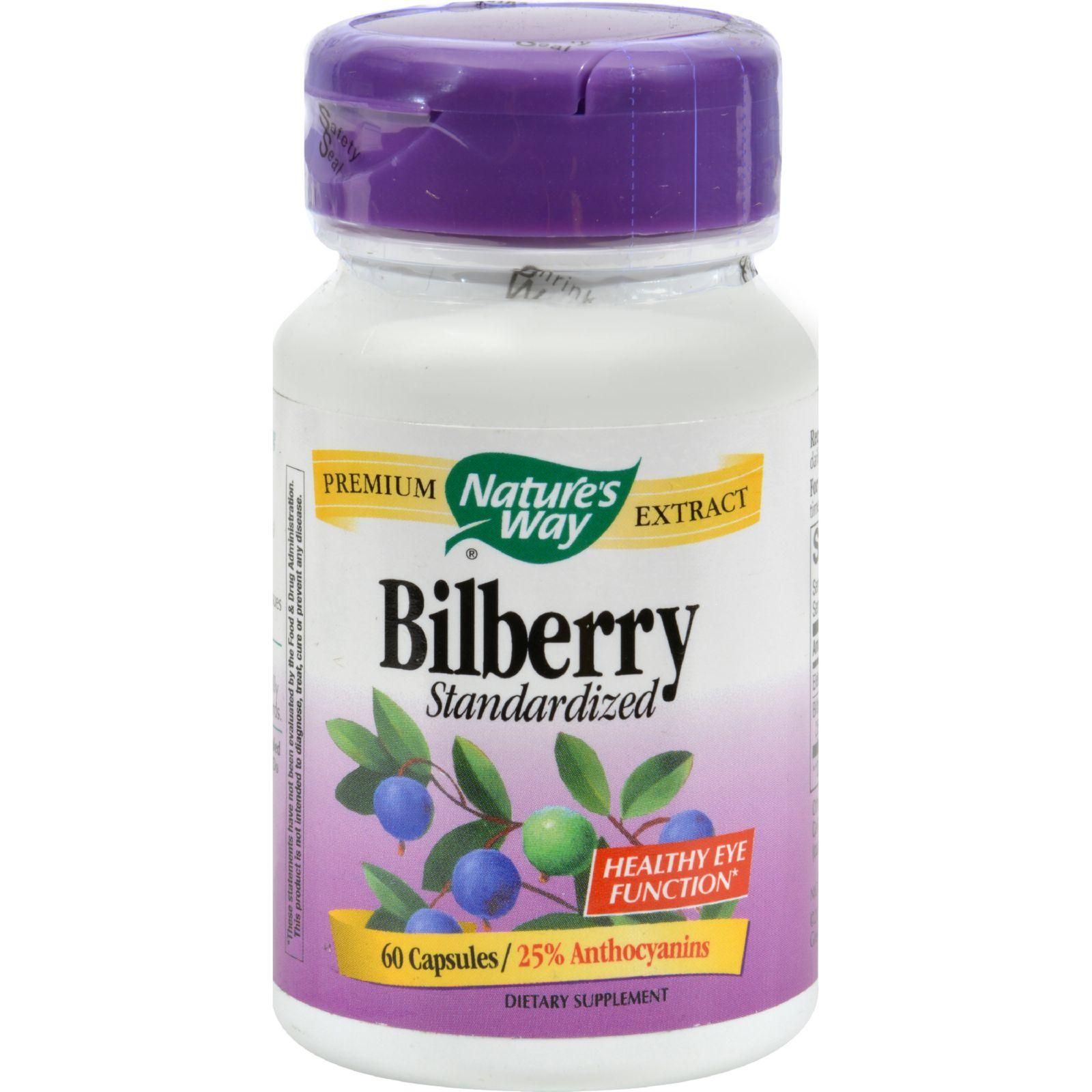 Nature's Way - Standardized Bilberry - 60 Capsules