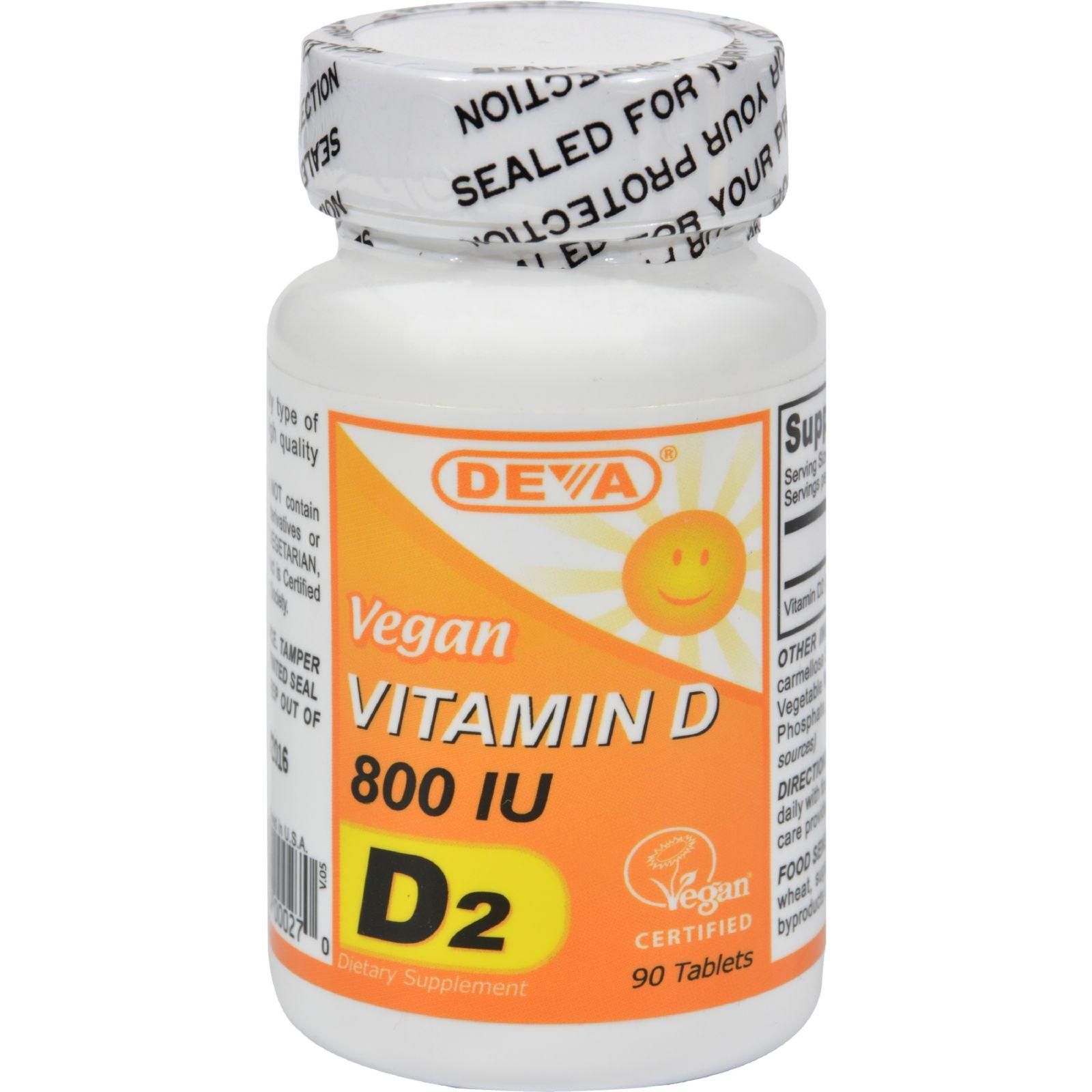 Deva Vegan Vitamins - Vitamin D - 800 Iu - 90 Tablets