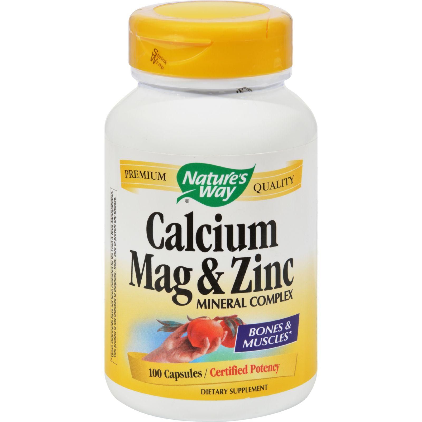 Nature's Way - Calcium Mag And Zinc - Mineral Complex - 100 Capsules