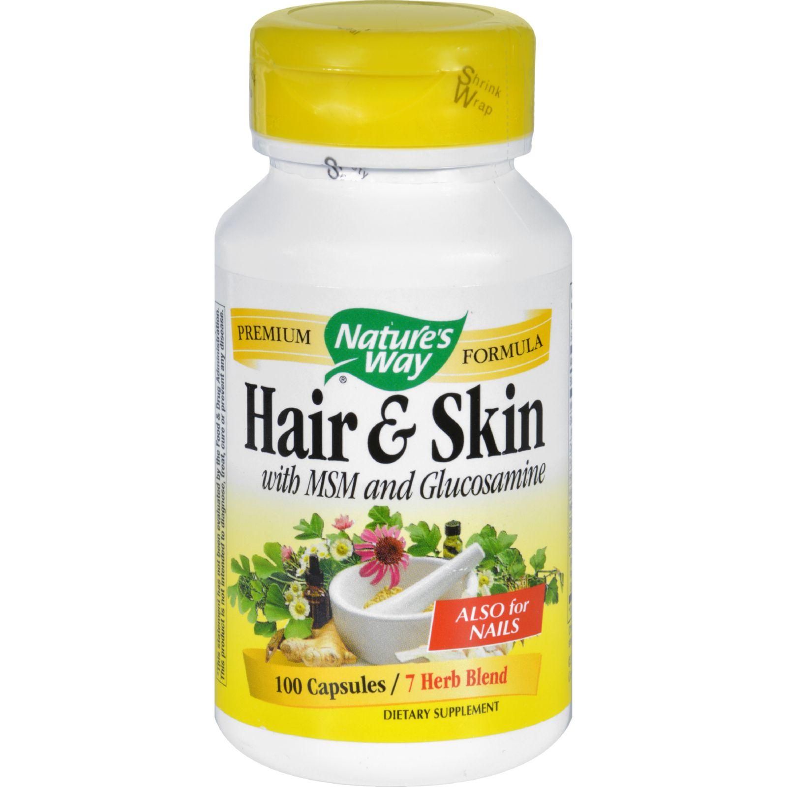 Nature's Way - Hair And Skin With Msm And Glucosamine - 100 Capsules