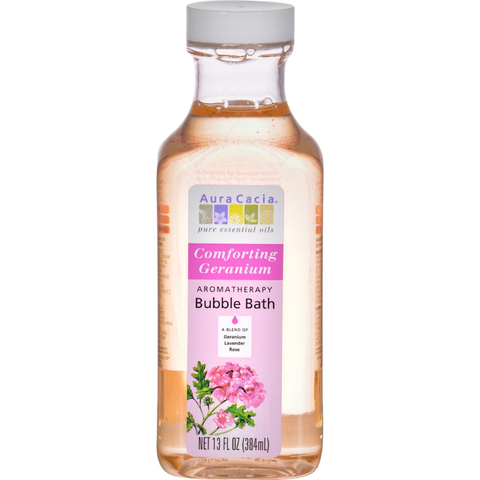 Aura Cacia - Aromatherapy Bubble Bath Comforting Geranium - 13 Fl Oz