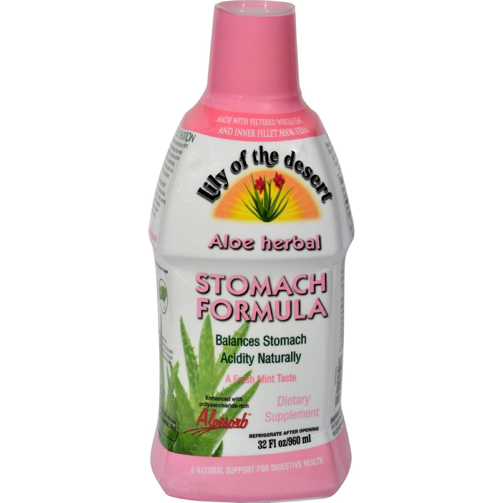 Lily Of The Desert - Aloe Herbal Stomach Formula Fresh Mint - 32 Fl Oz