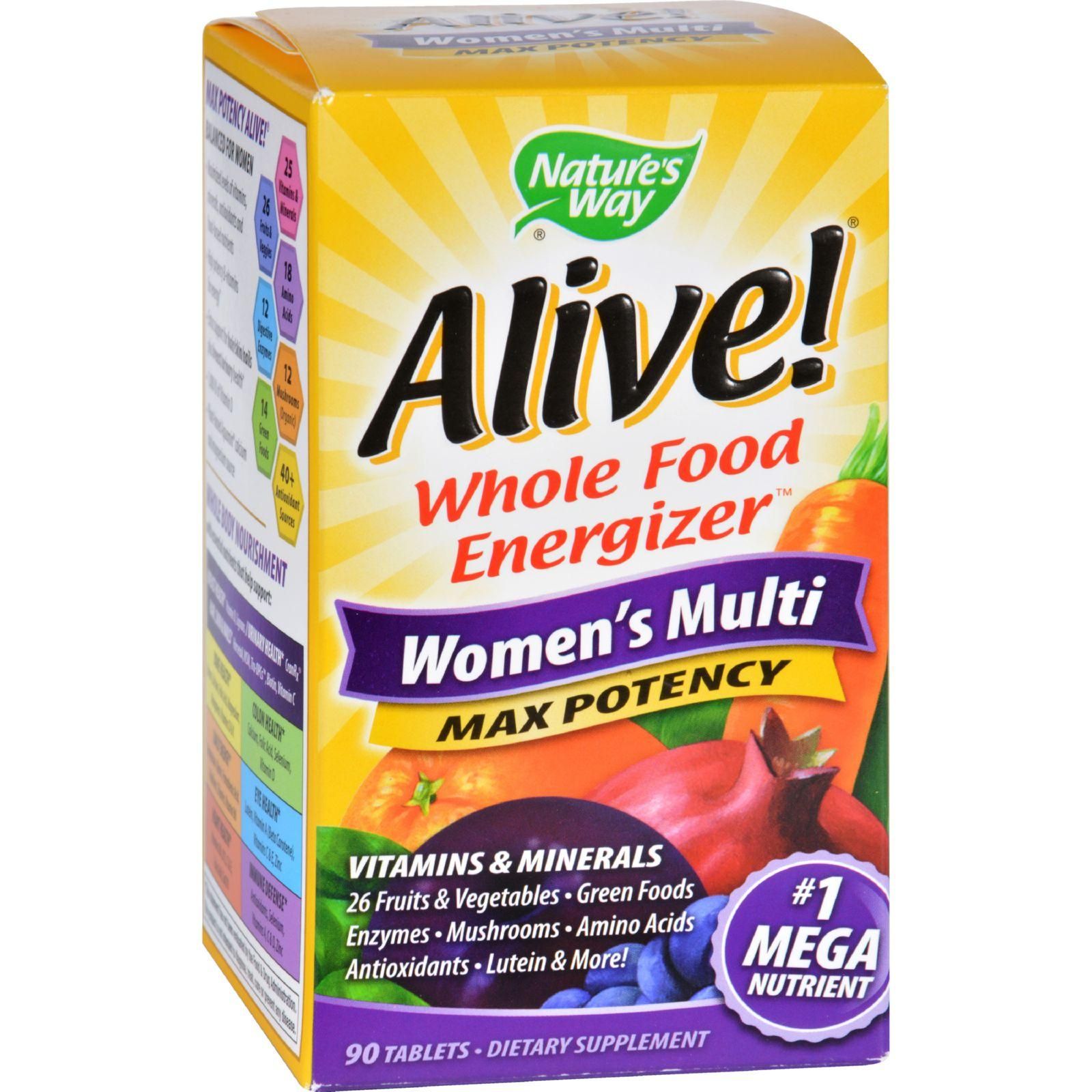 Nature's Way - Alive! Max3 Women's Multi-vitamin - Max Potency - 90 Tablets