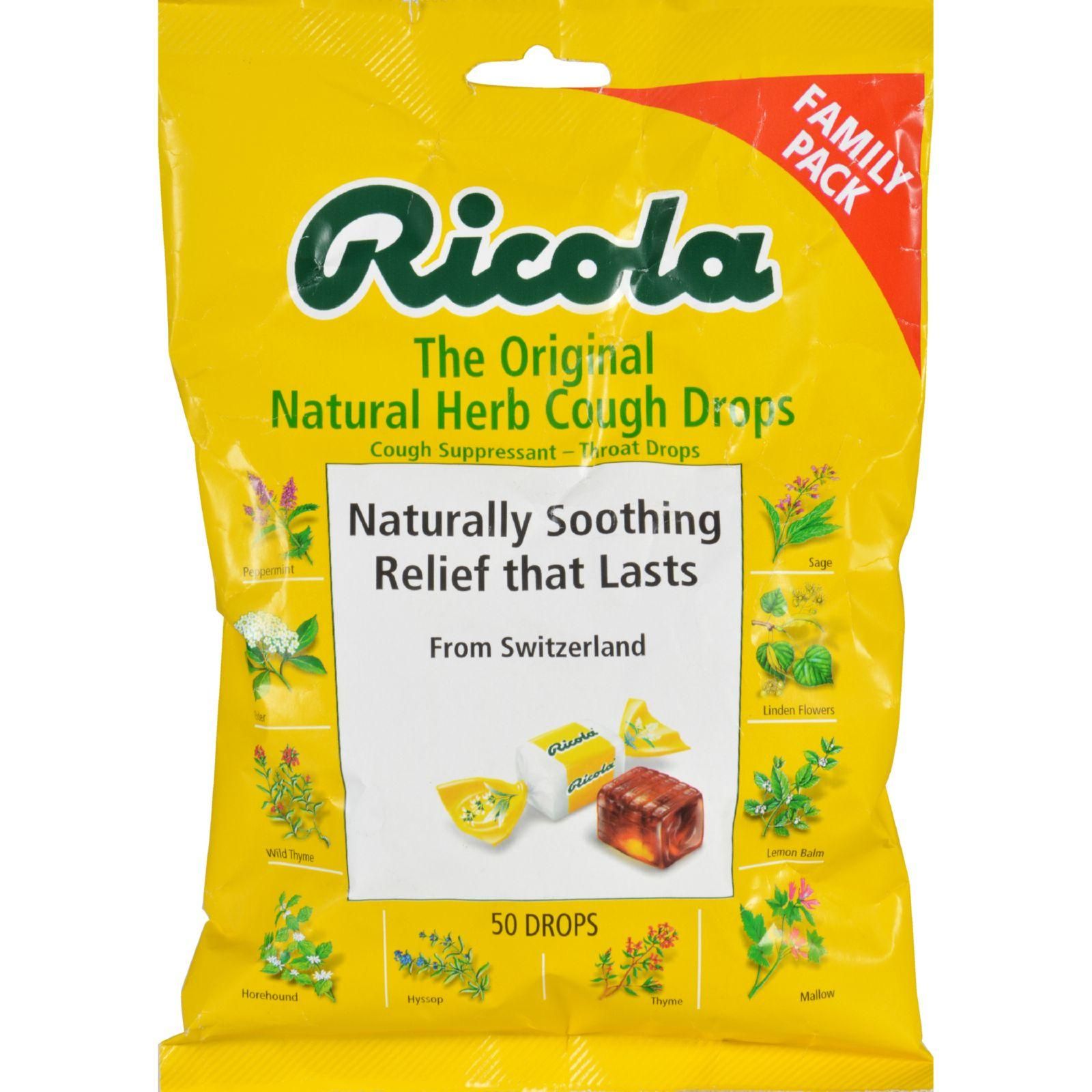 Ricola Cough Drops - Original Herb - 50 Pack