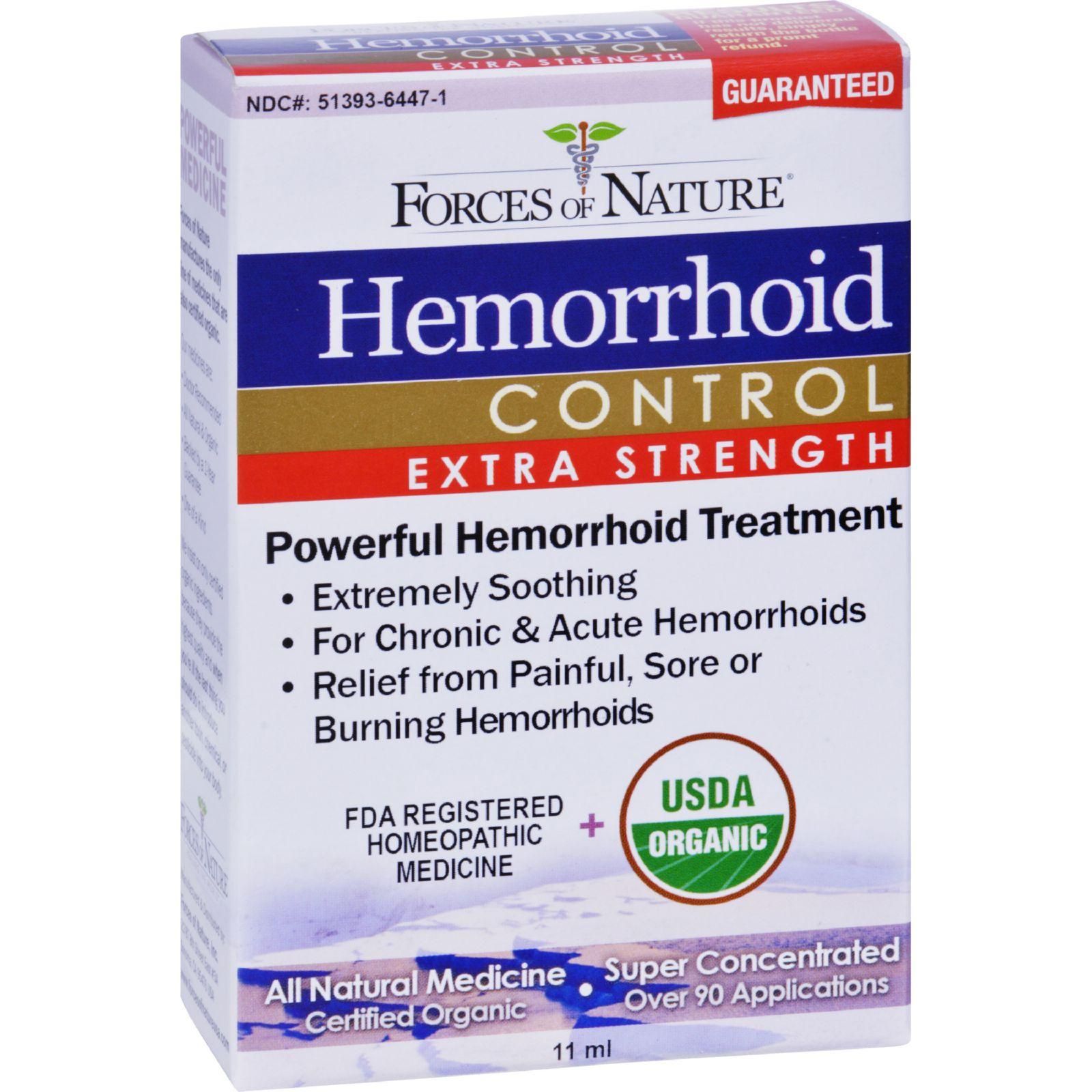 Forces Of Nature - Organic Hemorrhoid Control - Extra Strength - 11 Ml