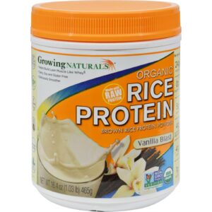 Comprar growing naturals organic raw rice protein - vanilla blast - 16. 4 oz preço no brasil suplementos esportivos importados suplemento importado loja 267 online promoção -