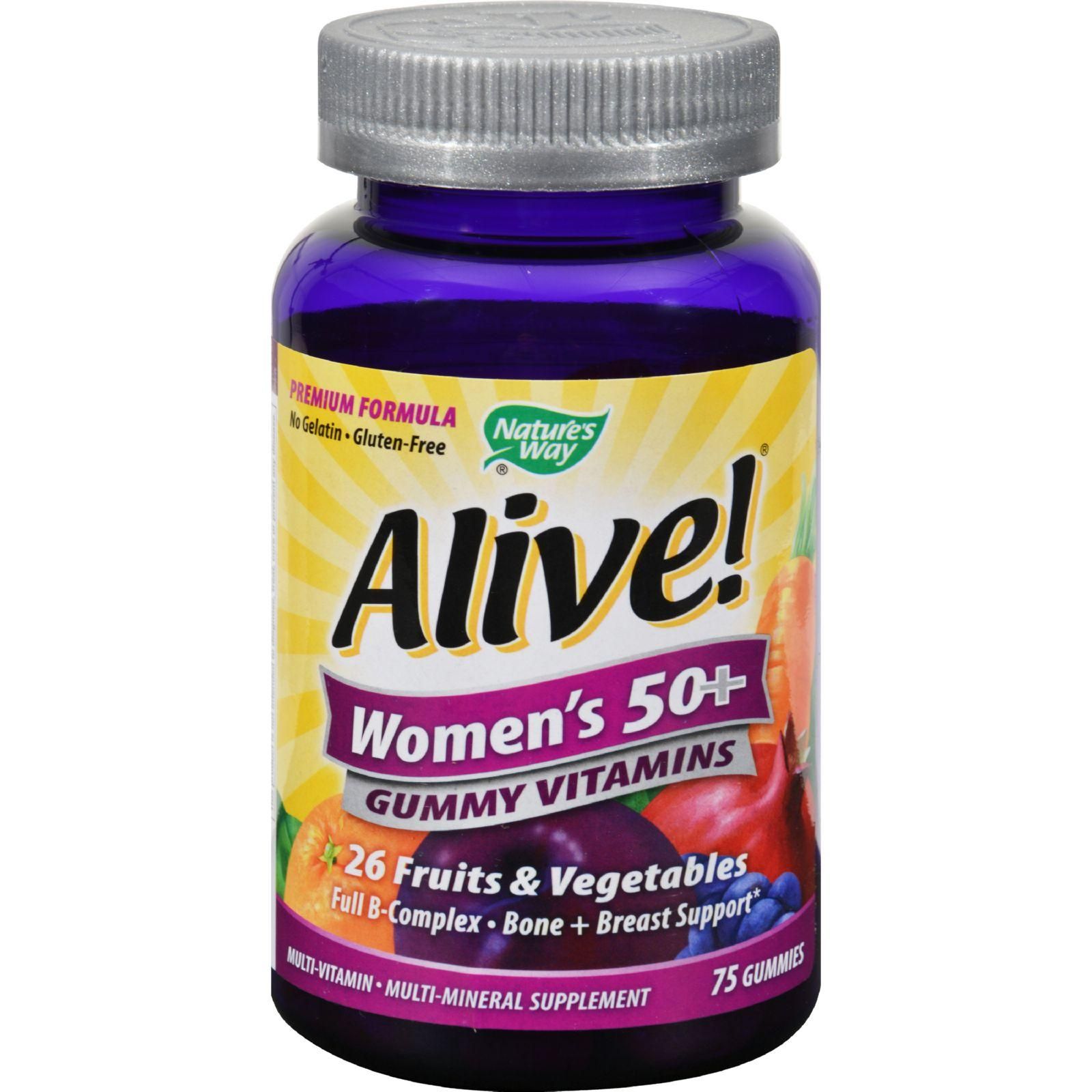 Nature's Way - Alive! Women's Multi-vitamin Gummies - 50 Plus - 75 Gummies