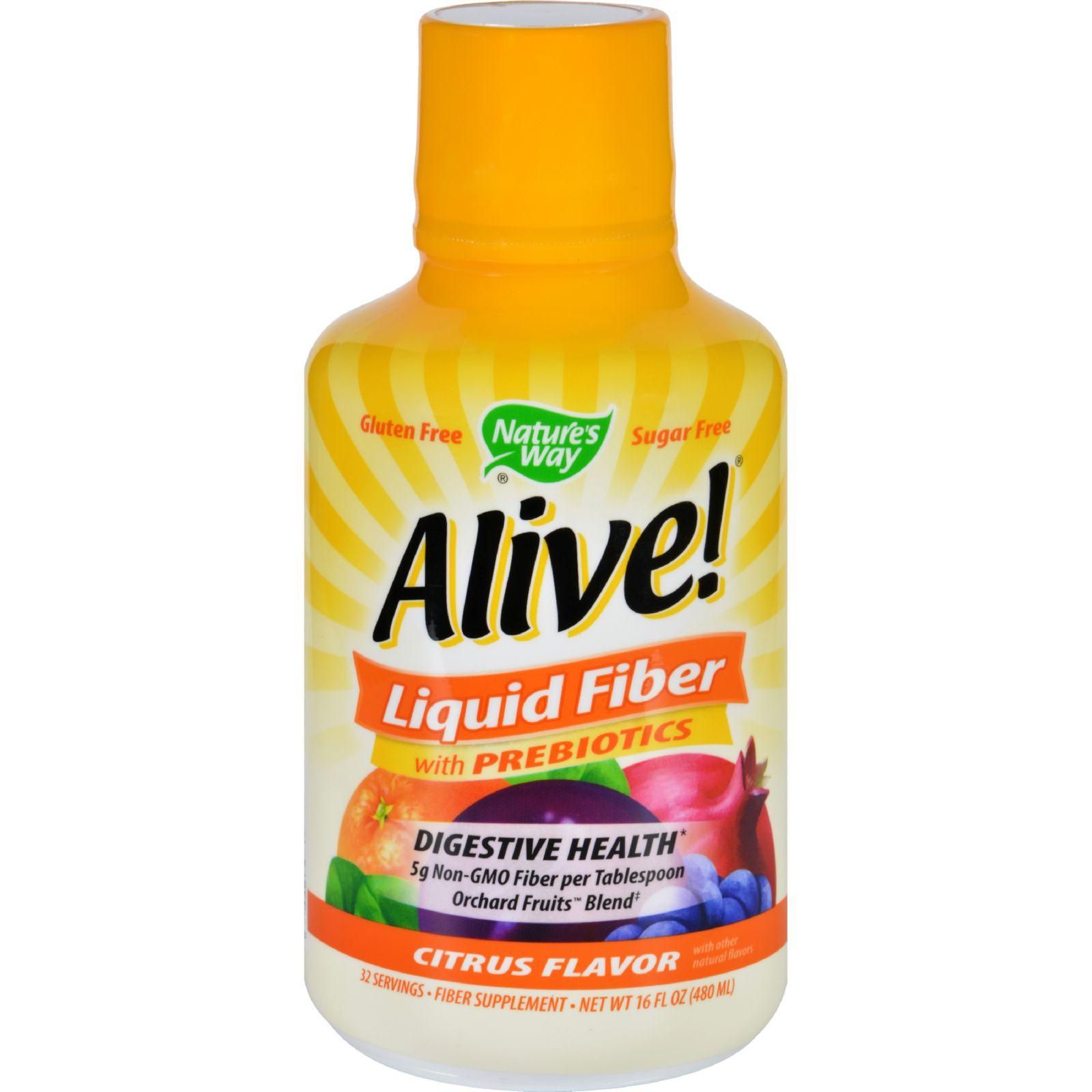 Nature's Way - Alive! Liquid Fiber With Probiotics - Tropical Citrus - 16 Fl Oz.