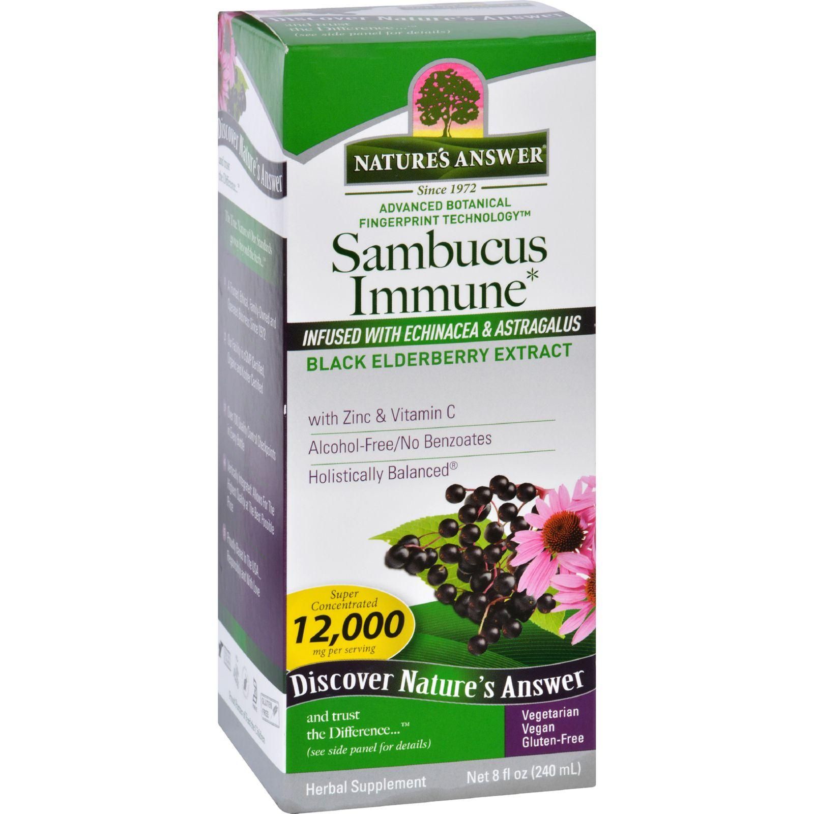 Nature's Answer - Sambucus Immune Support - 8 Oz