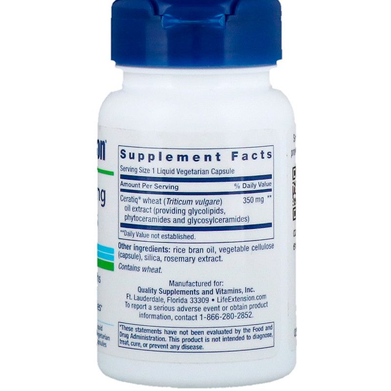 Life Extension - Skin Restoring Ceramides | 30 liquid vegetarian capsules - Imagem 2