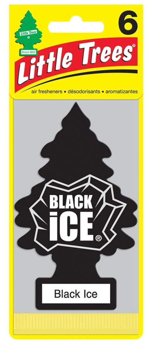 Little Trees Air Freshener,Black Ice (Pack of 6)