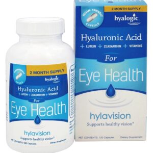 Hylavision com Ácido Hialurônico, Luteína, Zeaxantina & Vitaminas Para a Saúde Ocular - Cápsulas 120 Hyalogic