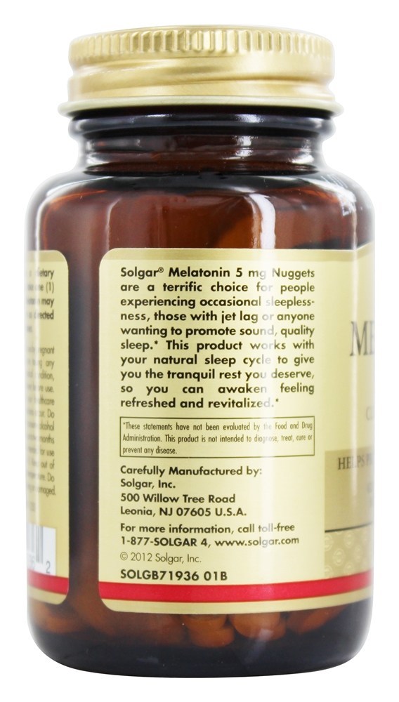 Melatonina 5 mg. - 60 Pepita (s) Solgar - Imagem 4