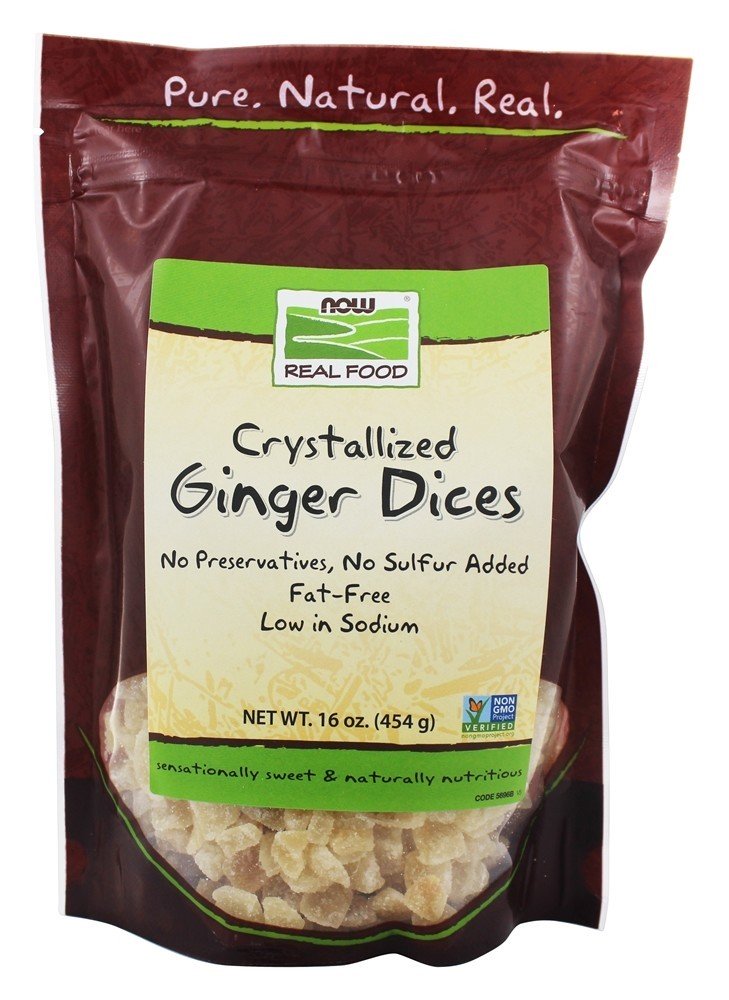 Dices de Gengibre Cristalizado - 16 oz. NOW Foods