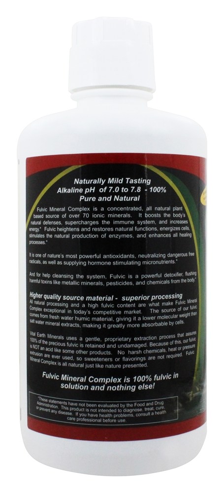 Complexo Mineral Fúlvico Suplemento Mineral Iônico - 32 fl. oz. Vital Earth - Imagem 3